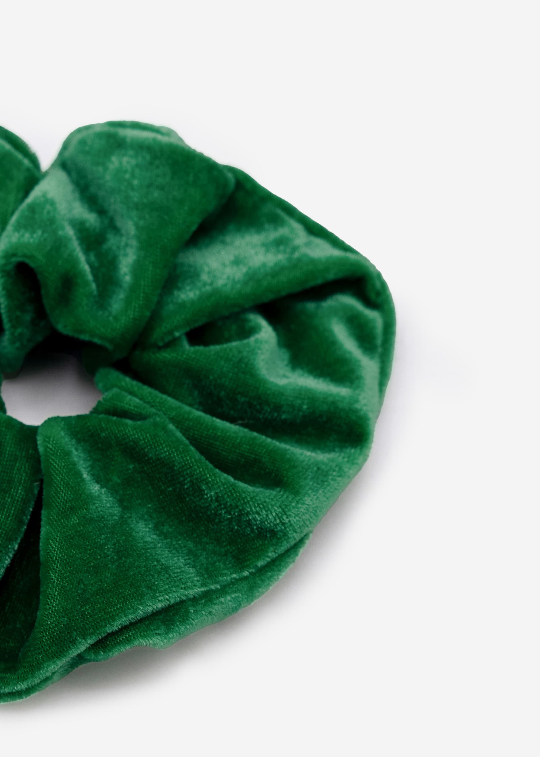 Velvet scrunchie, green