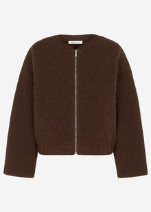Teddy fleece bomber jacket - brown