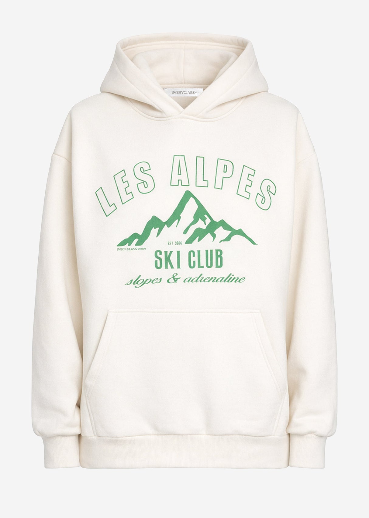 Hoodie with ski print - Off-white