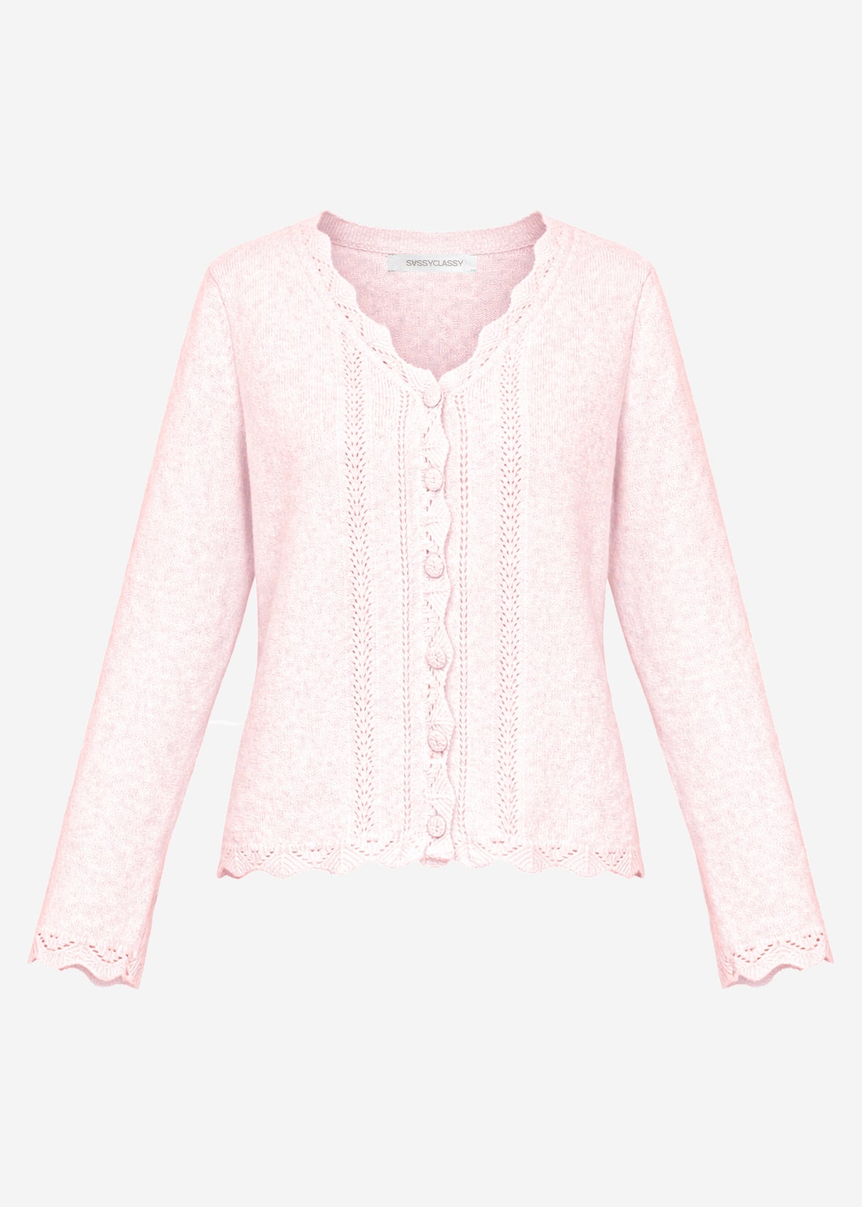 Pointelle cardigan - pink