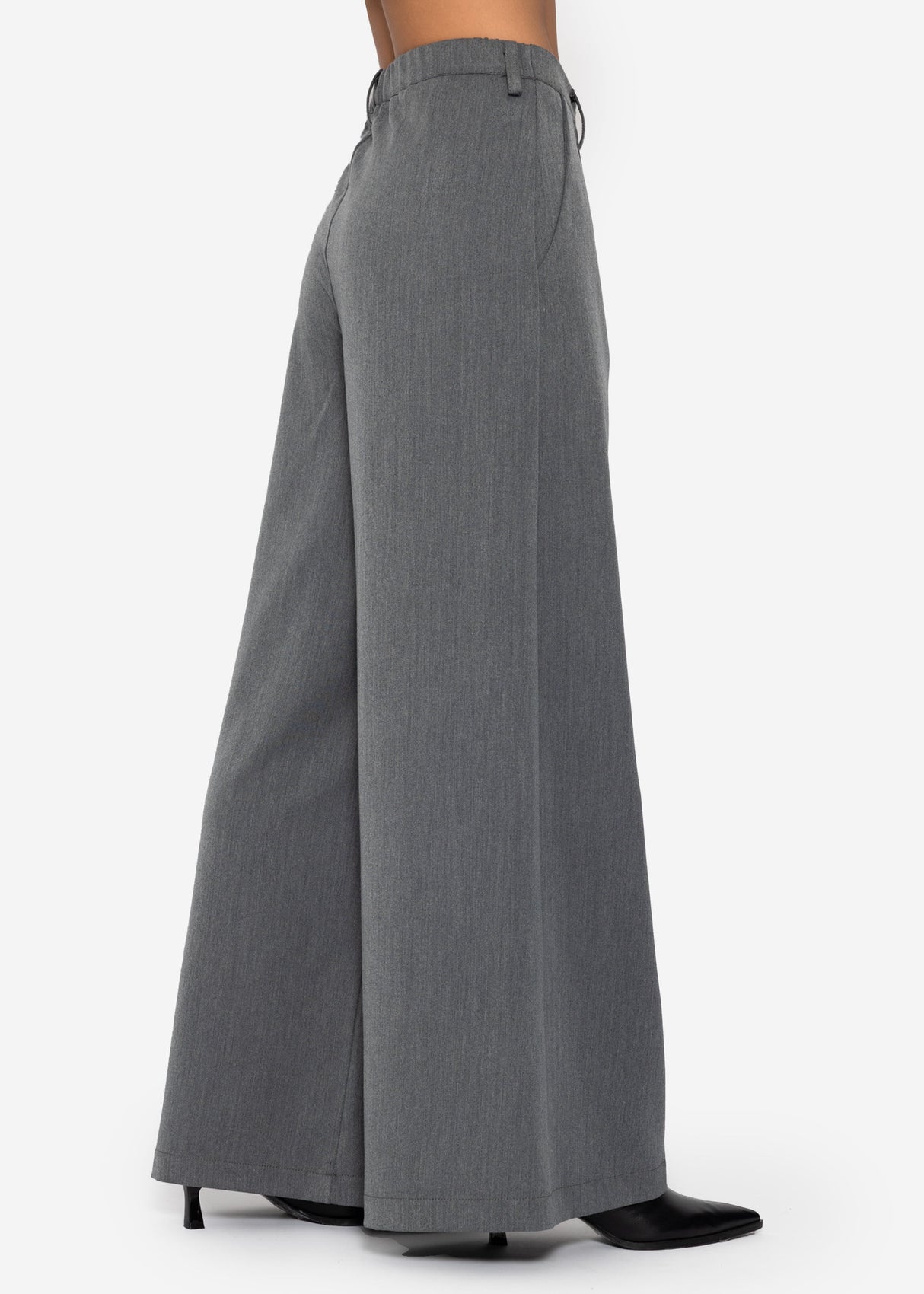 Wide-leg suit pants - gray