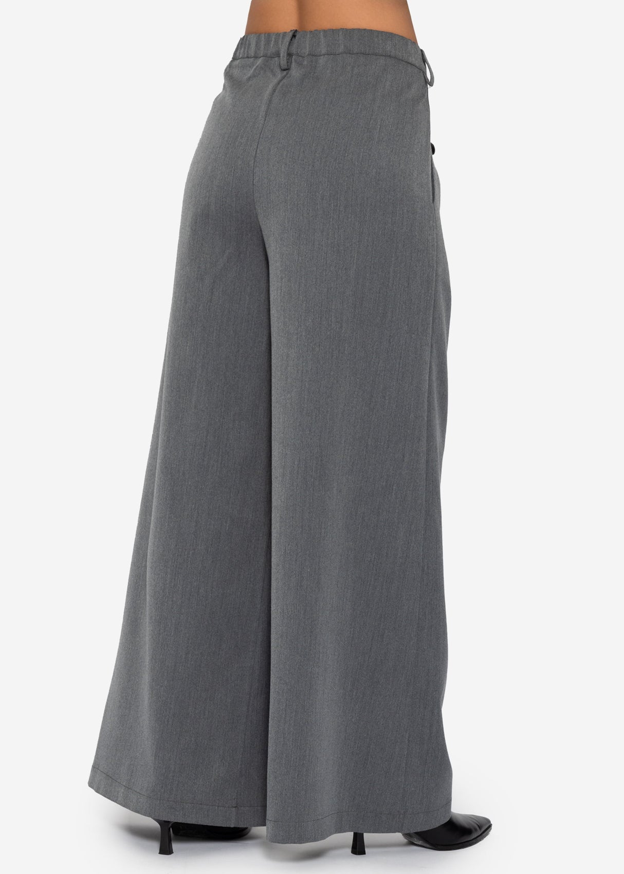Wide-leg suit pants - gray