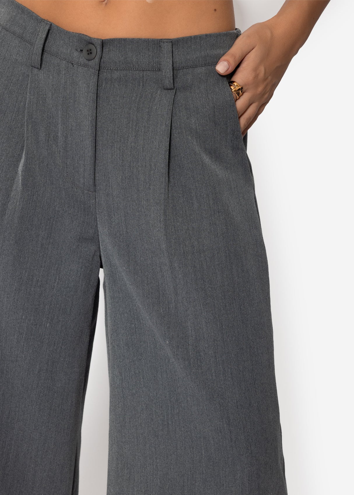 Wide-leg suit pants - gray