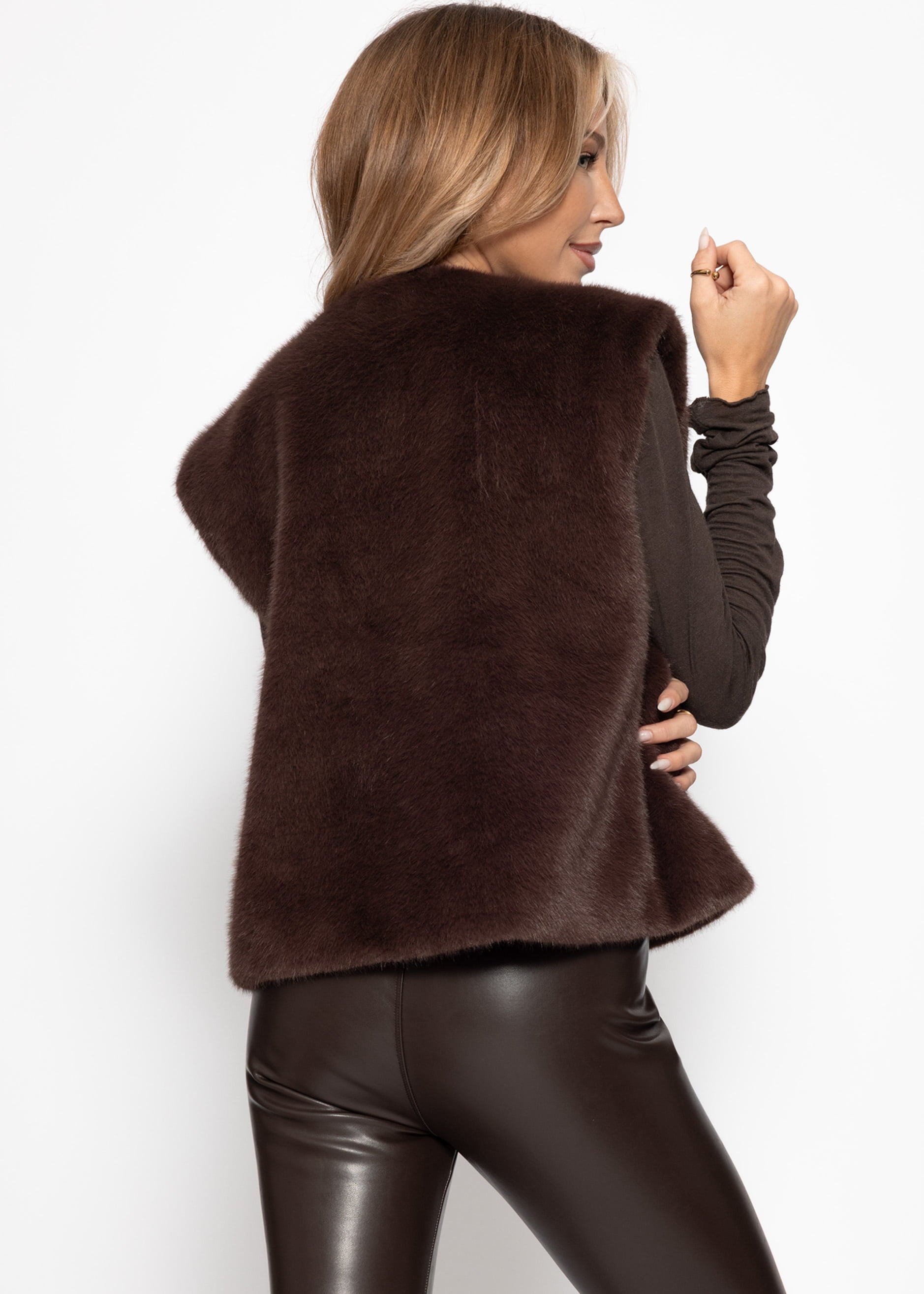Elegant vest - brown
