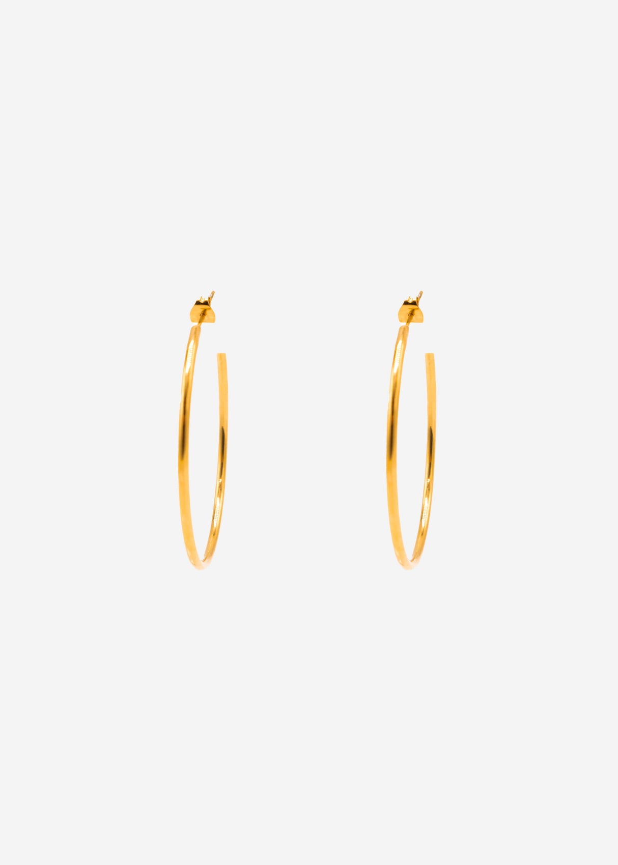Fine hoop earrings - gold