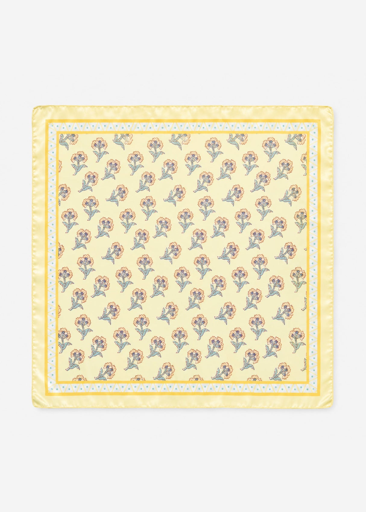 Halstuch mit Blümchen-Print - gelb