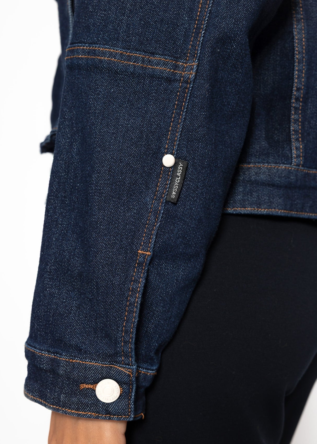 Jeans Jacke mit aufgesetzten Taschen - dunkelblau