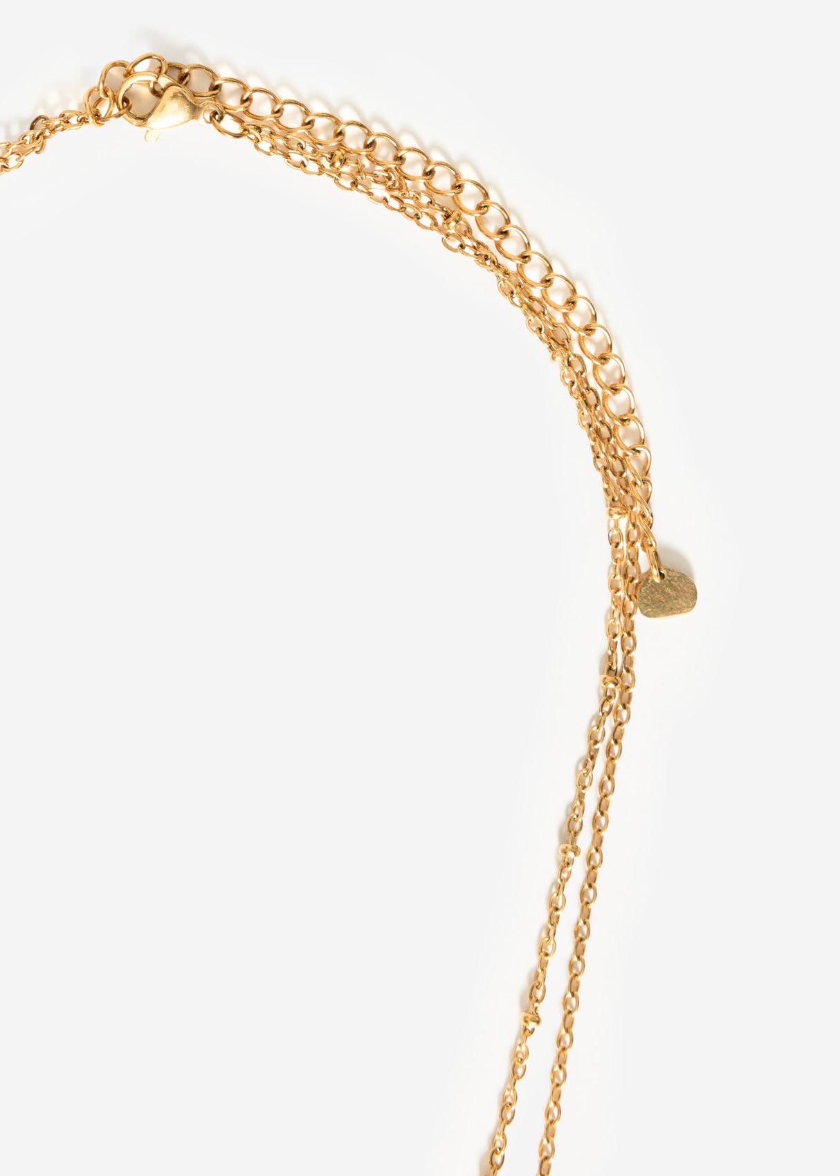 Layering Halskette mit Plättchen - gold