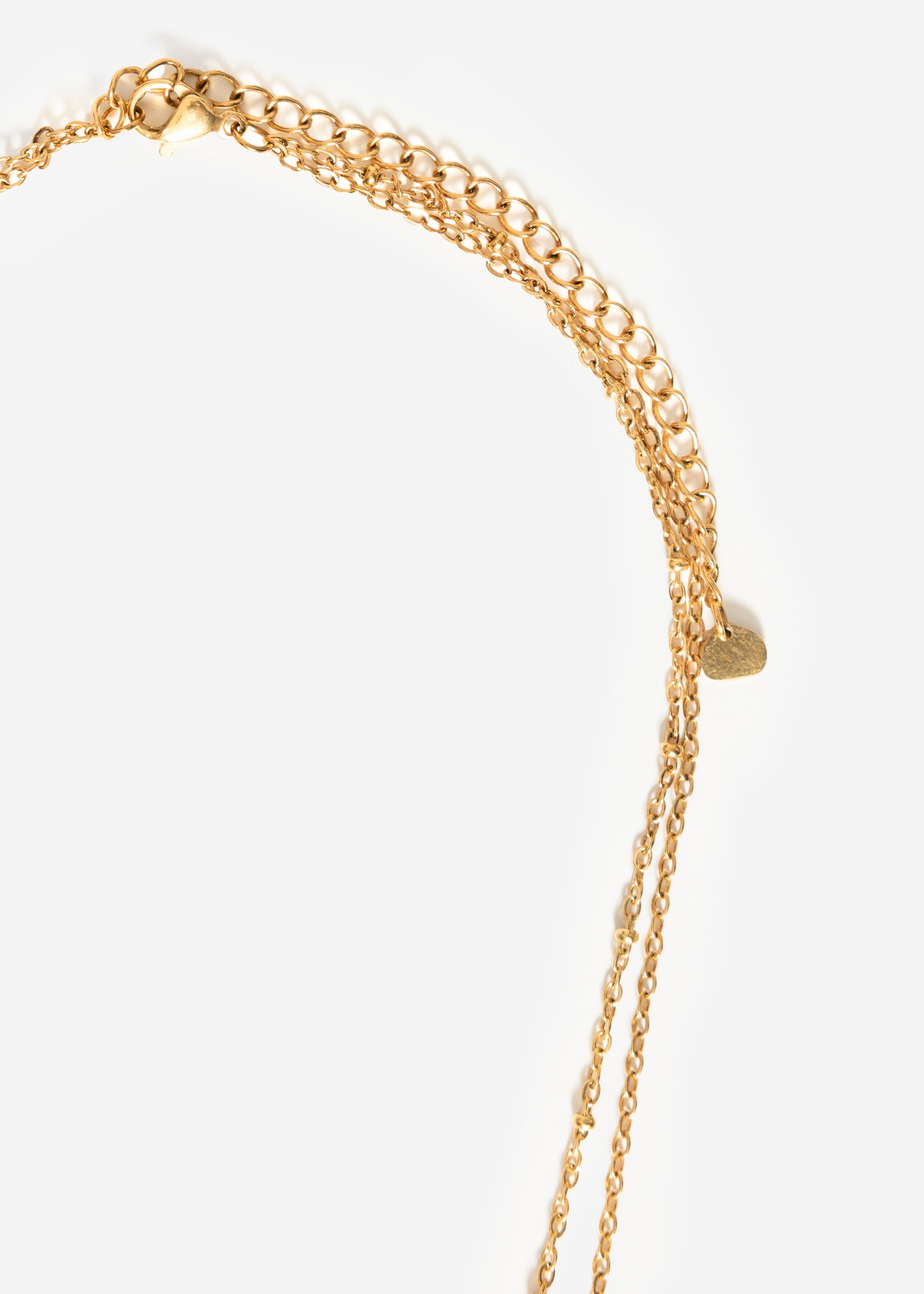 Layering Halskette mit Plättchen - gold