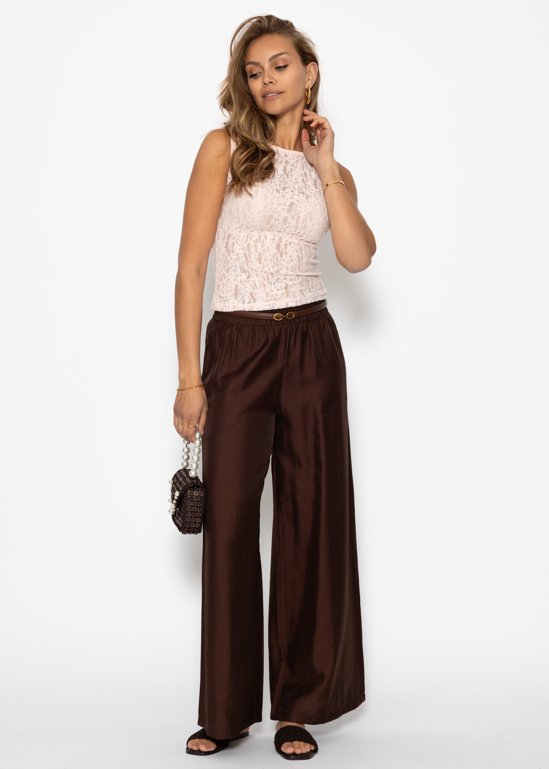 Slightly transparent top dent top - pink