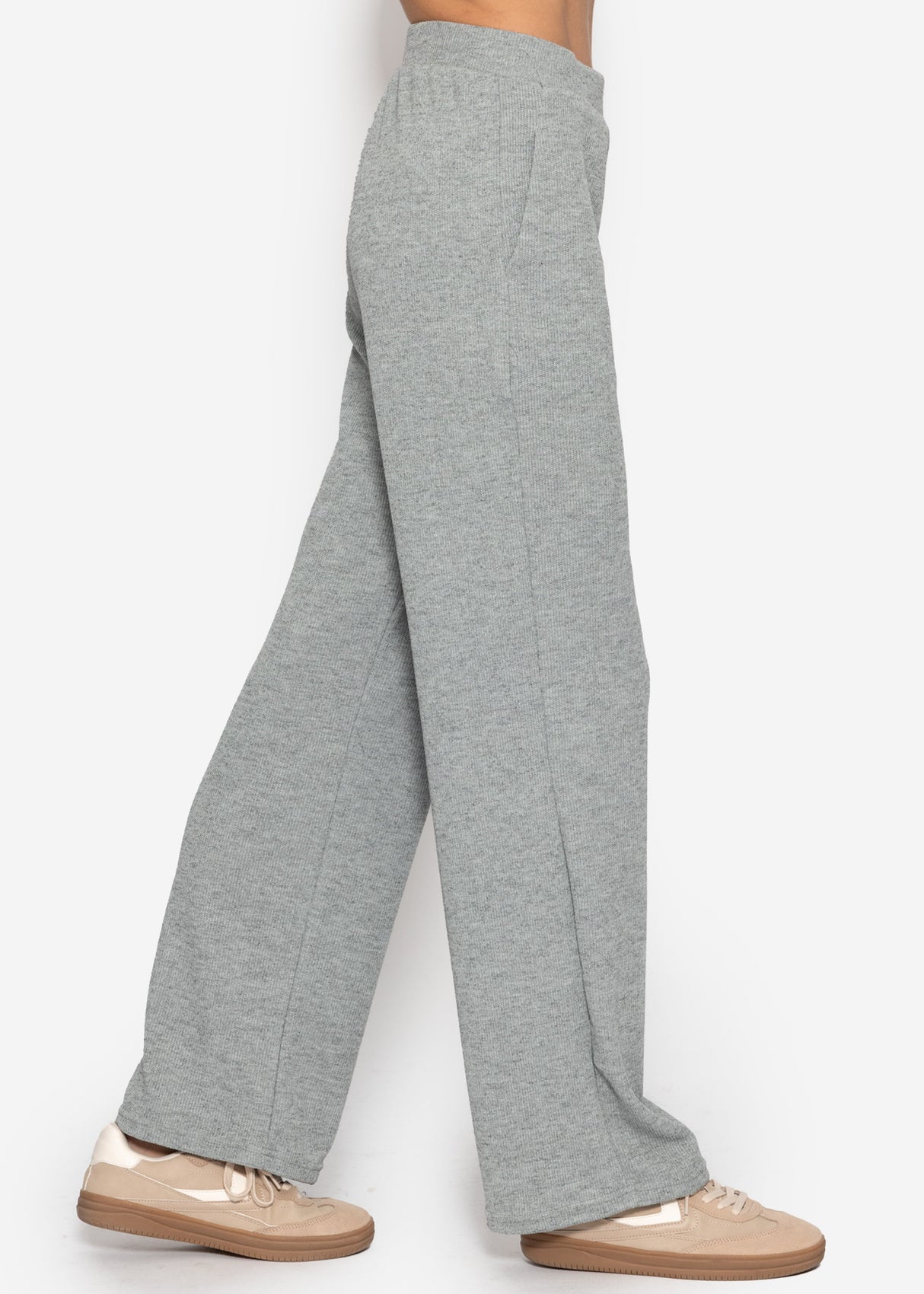 Loungewear trousers in rippoptics - gray