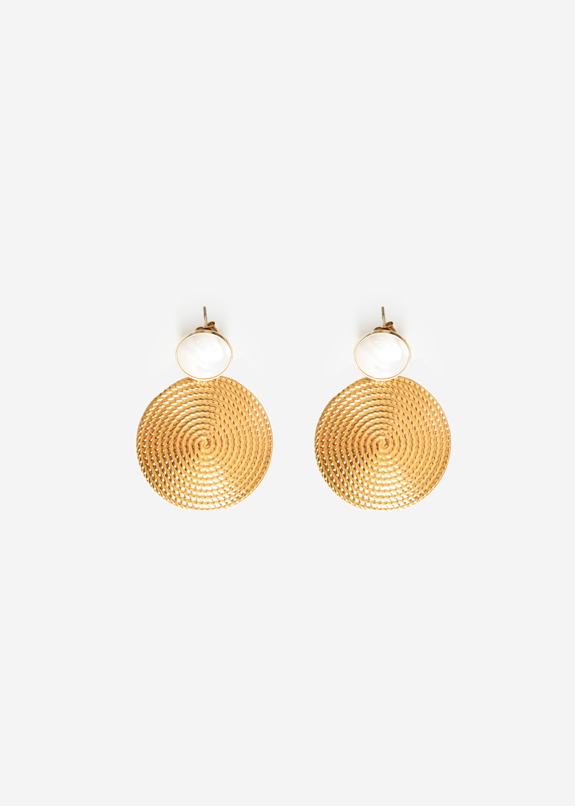 Ear connector with a round trailer - gold