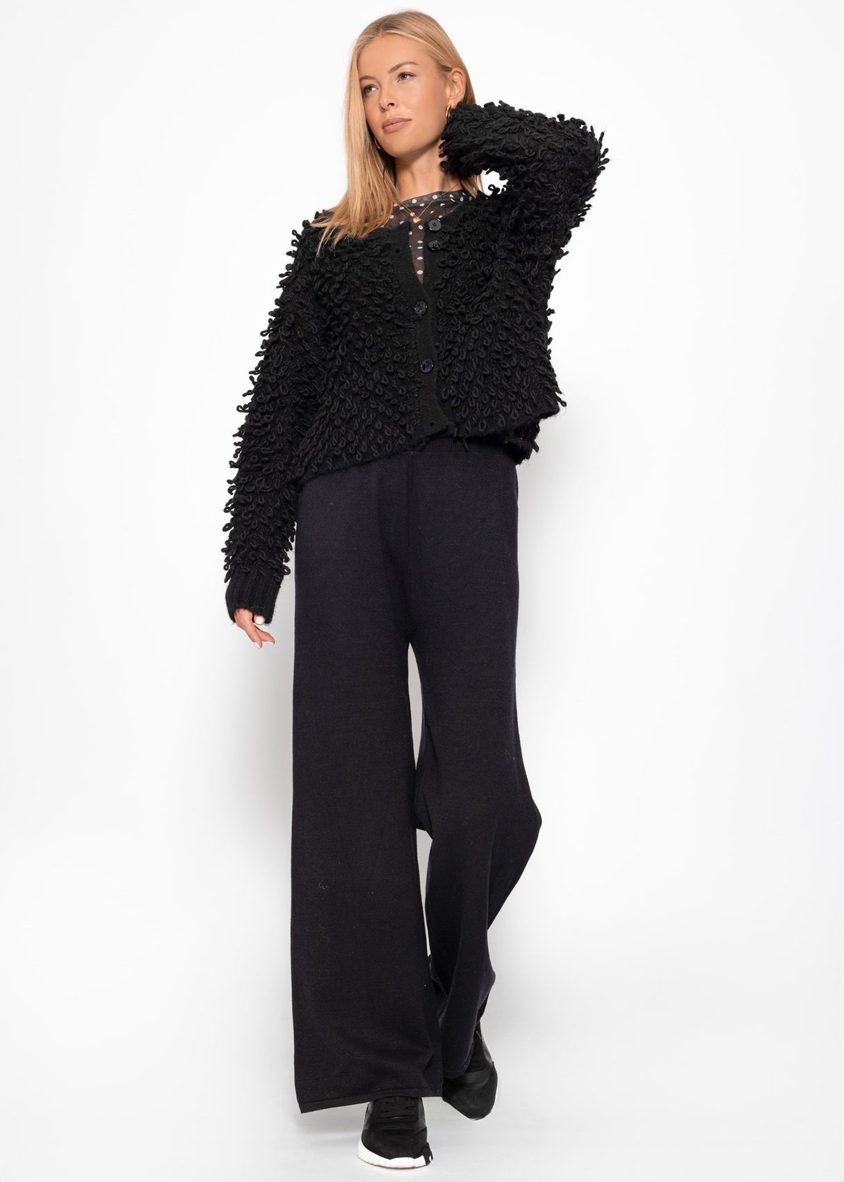 Knitted pants - black