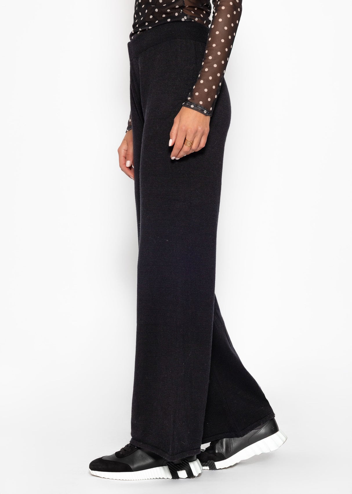 Knitted pants - black