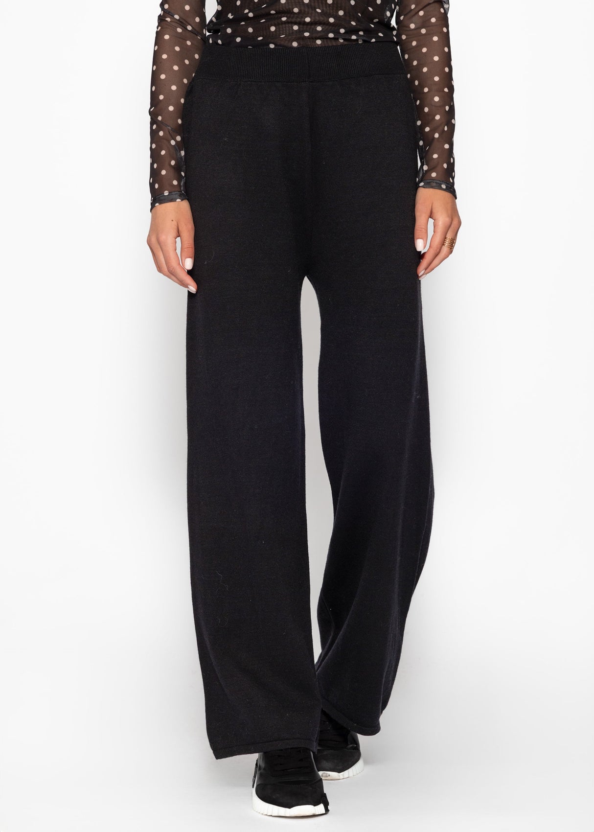 Knitted pants - black
