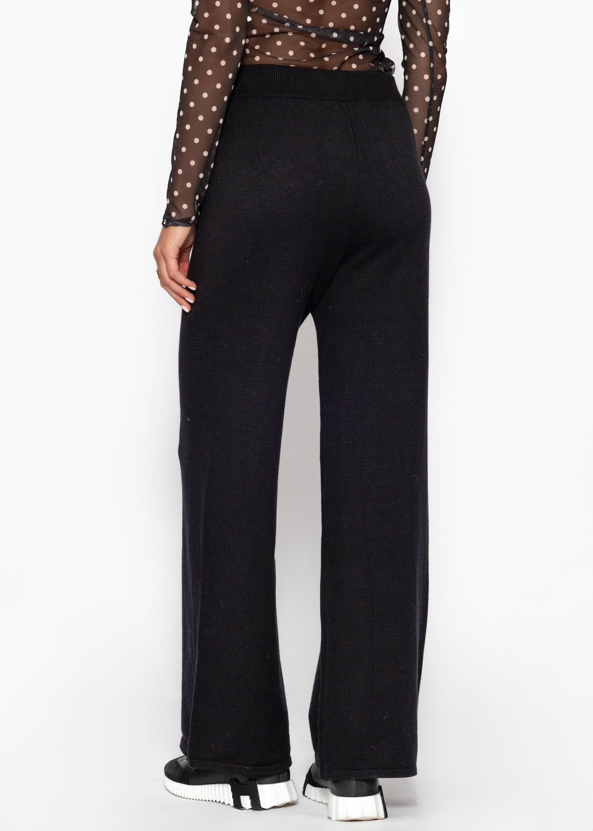 Knitted pants - black