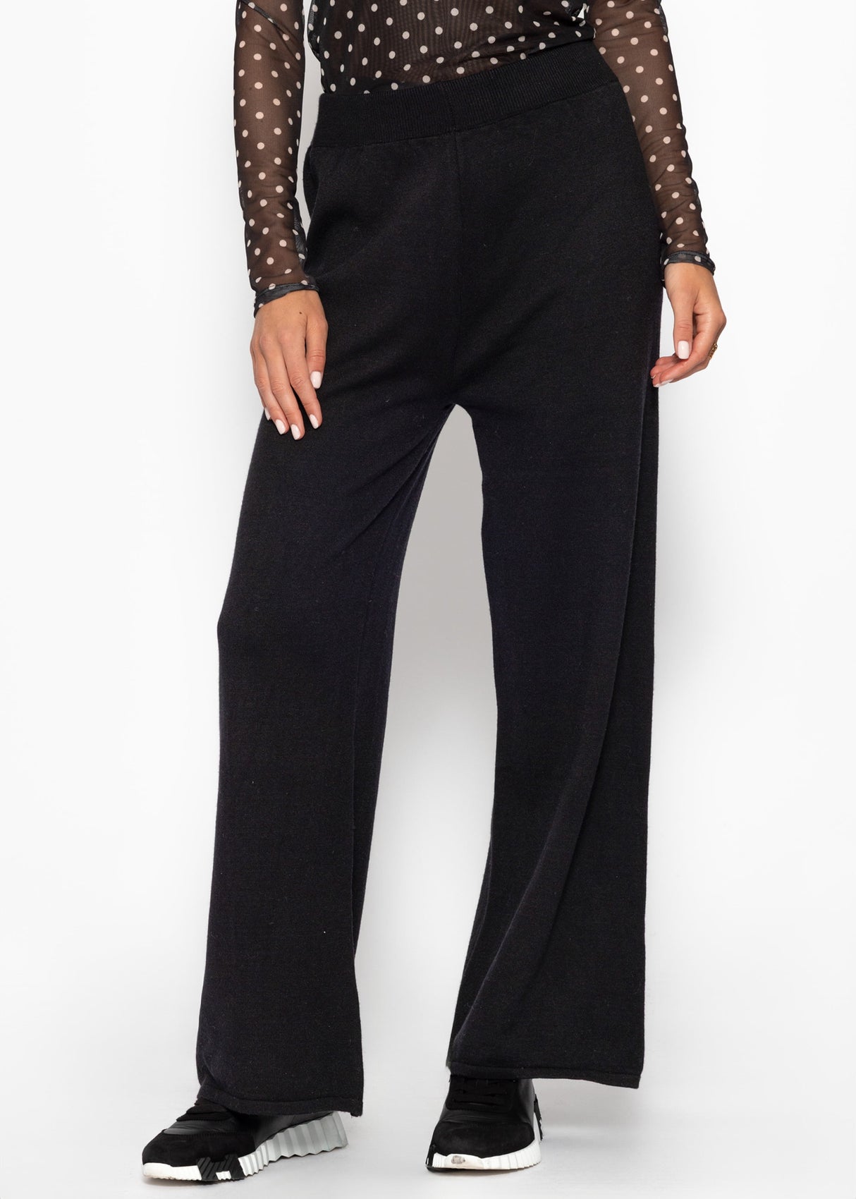 Knitted pants - black