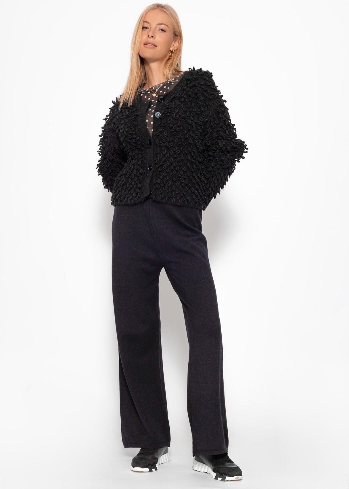 Knitted pants - black