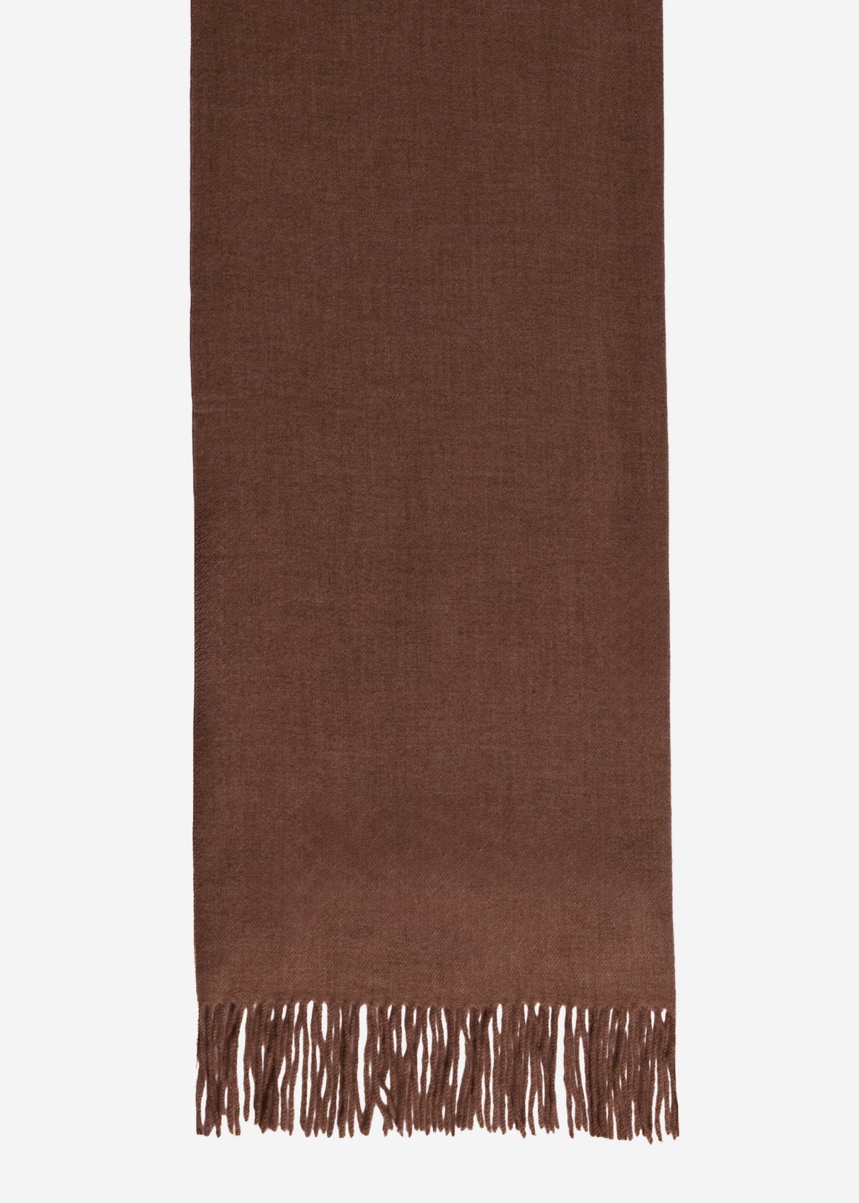Soft scarf made from viscose and wool blend - dark brown