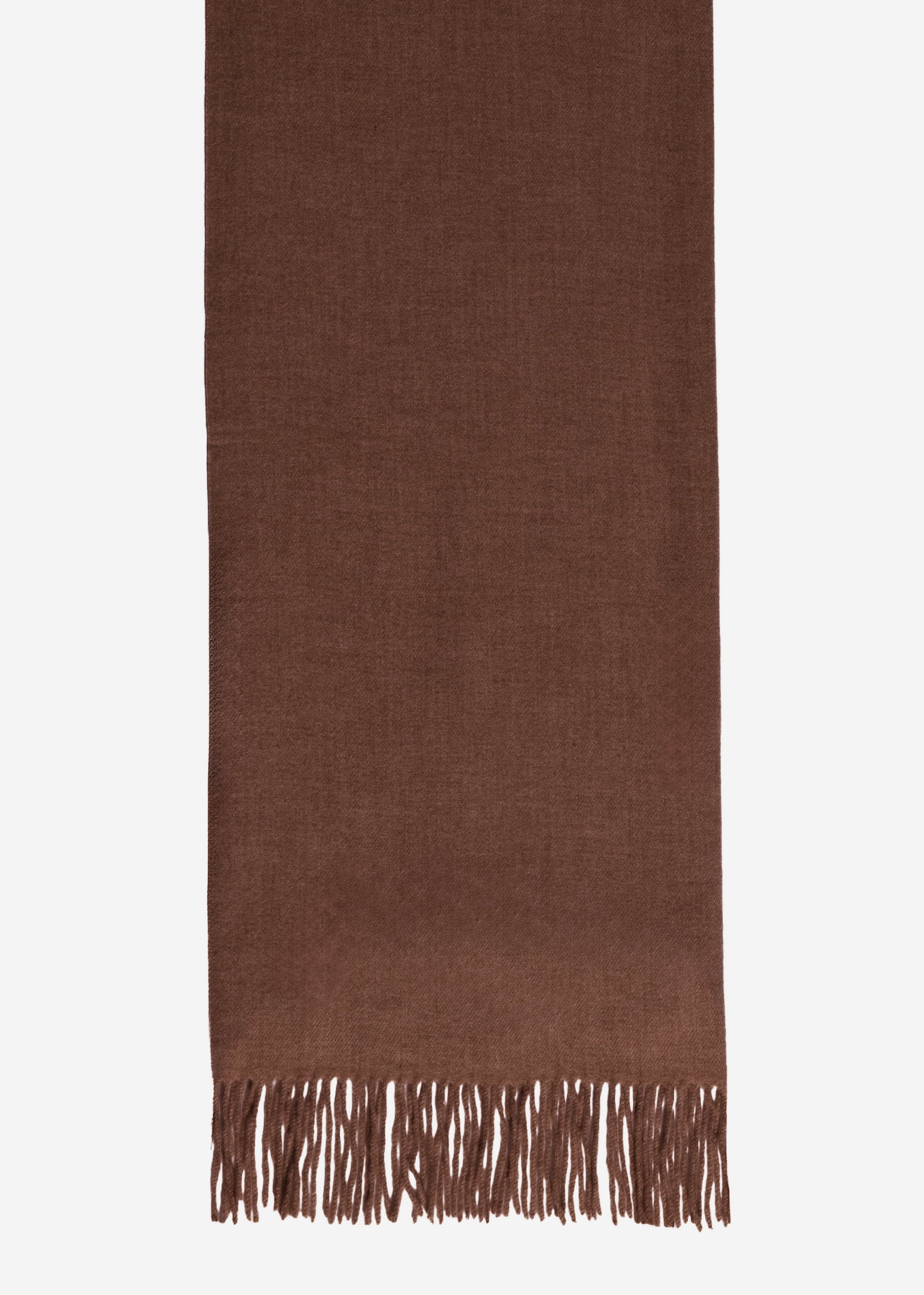 Soft scarf made from viscose and wool blend - dark brown
