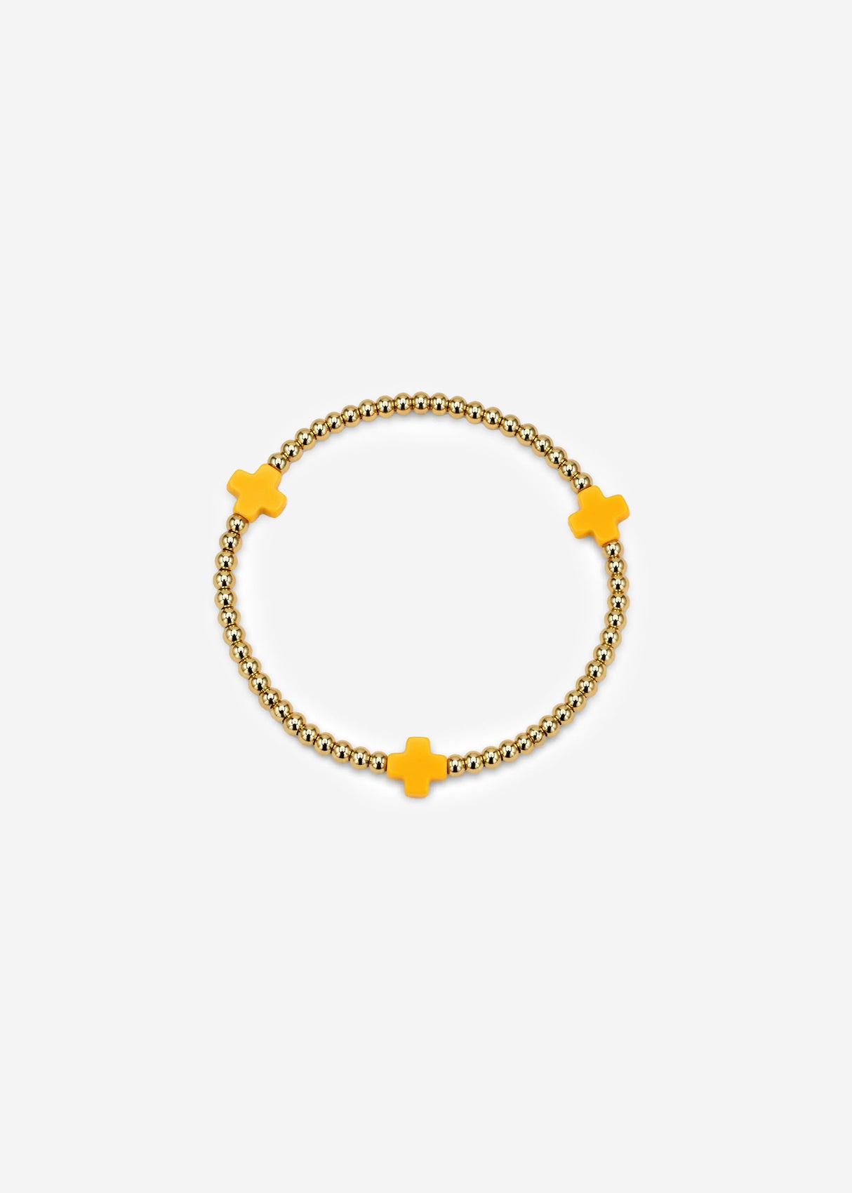 Bracelet with yellow gemstones - gold