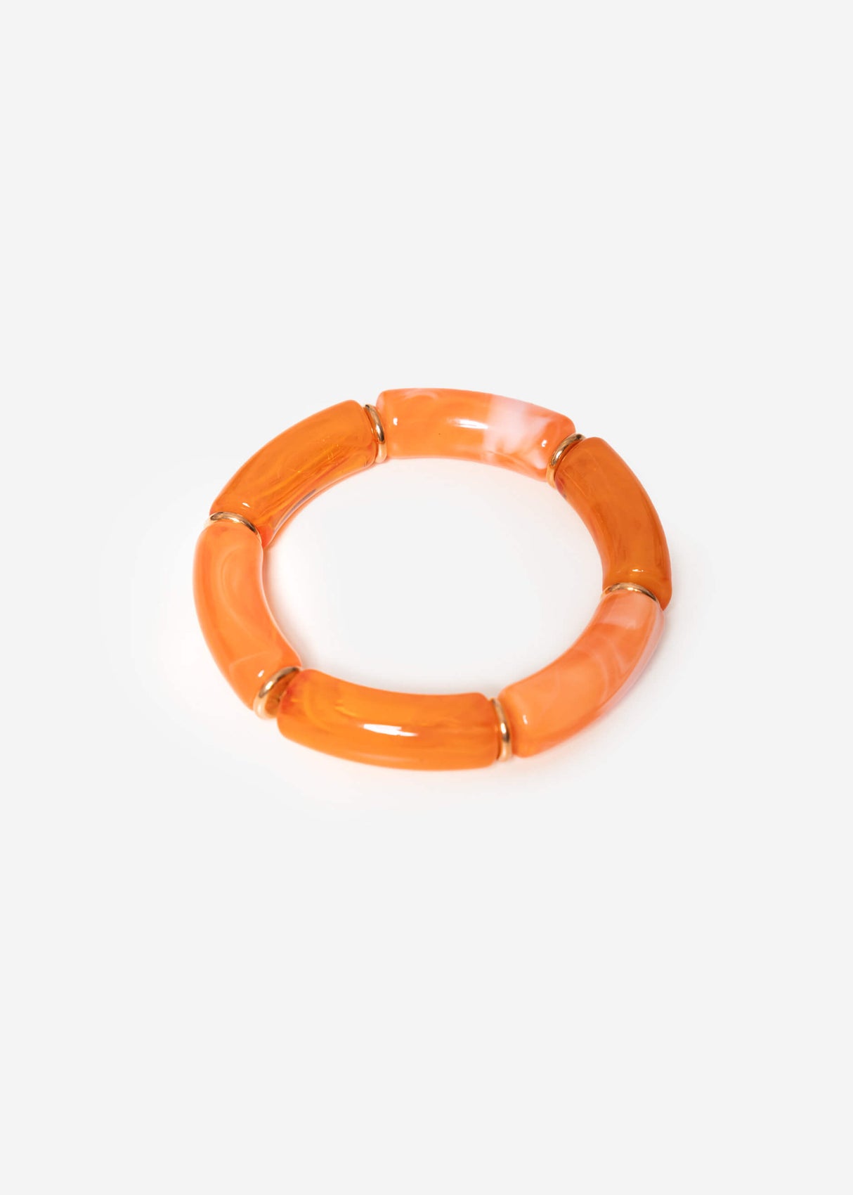 Bracelet with pearls - orange