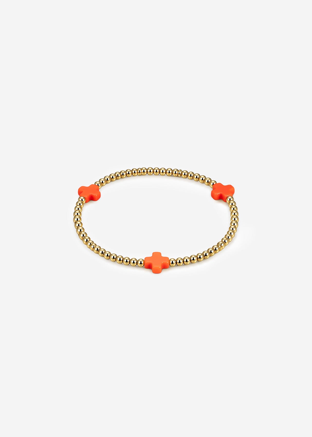 Bracelet with red gemstones - gold