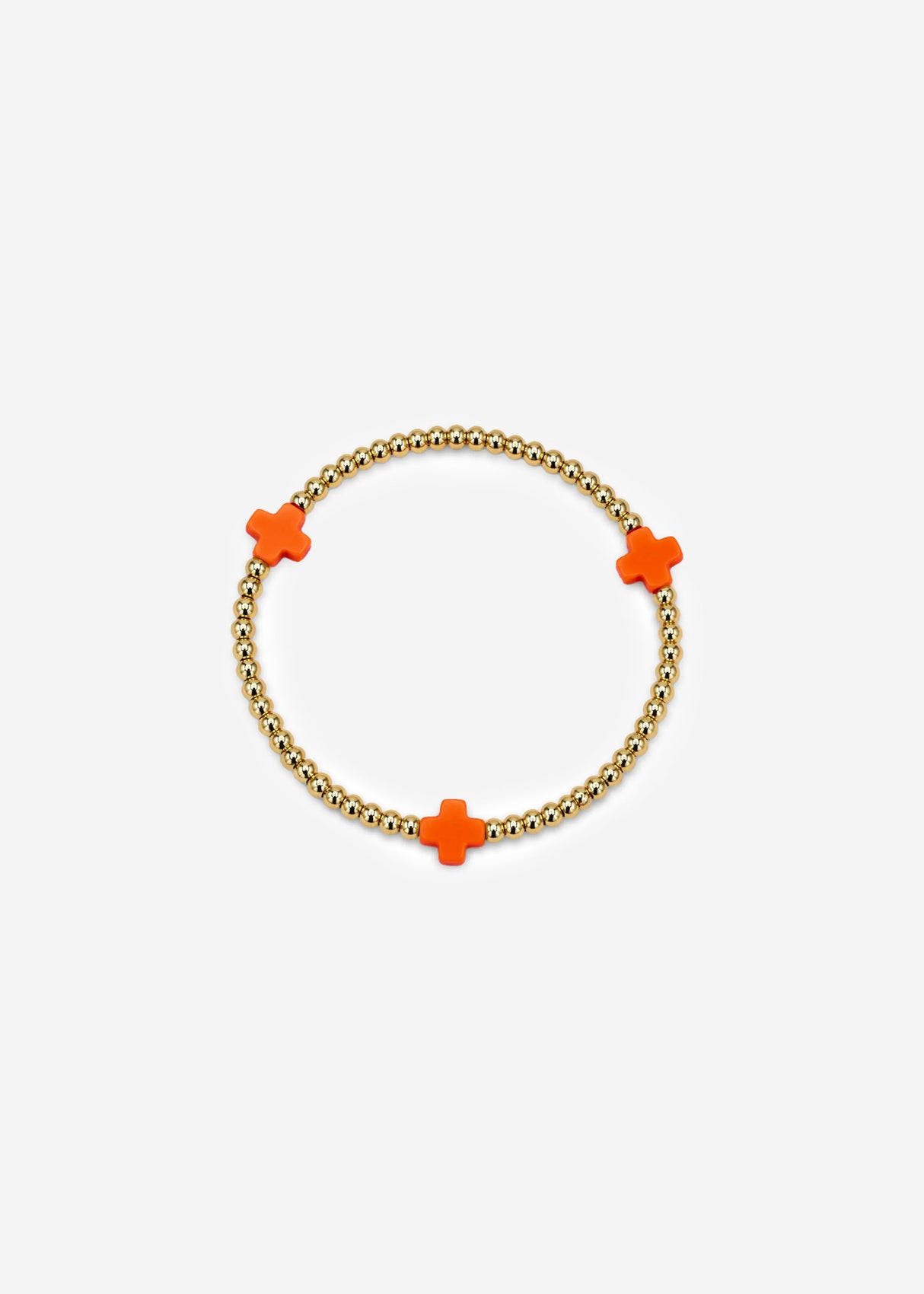 Bracelet with red gemstones - gold