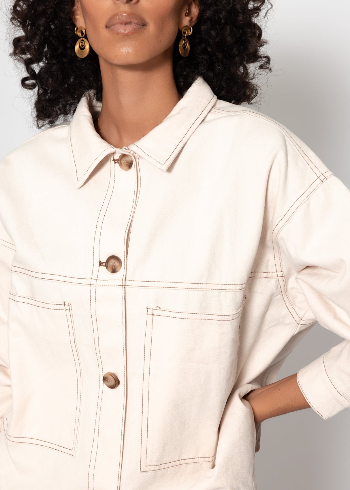 Blouse jacket - beige