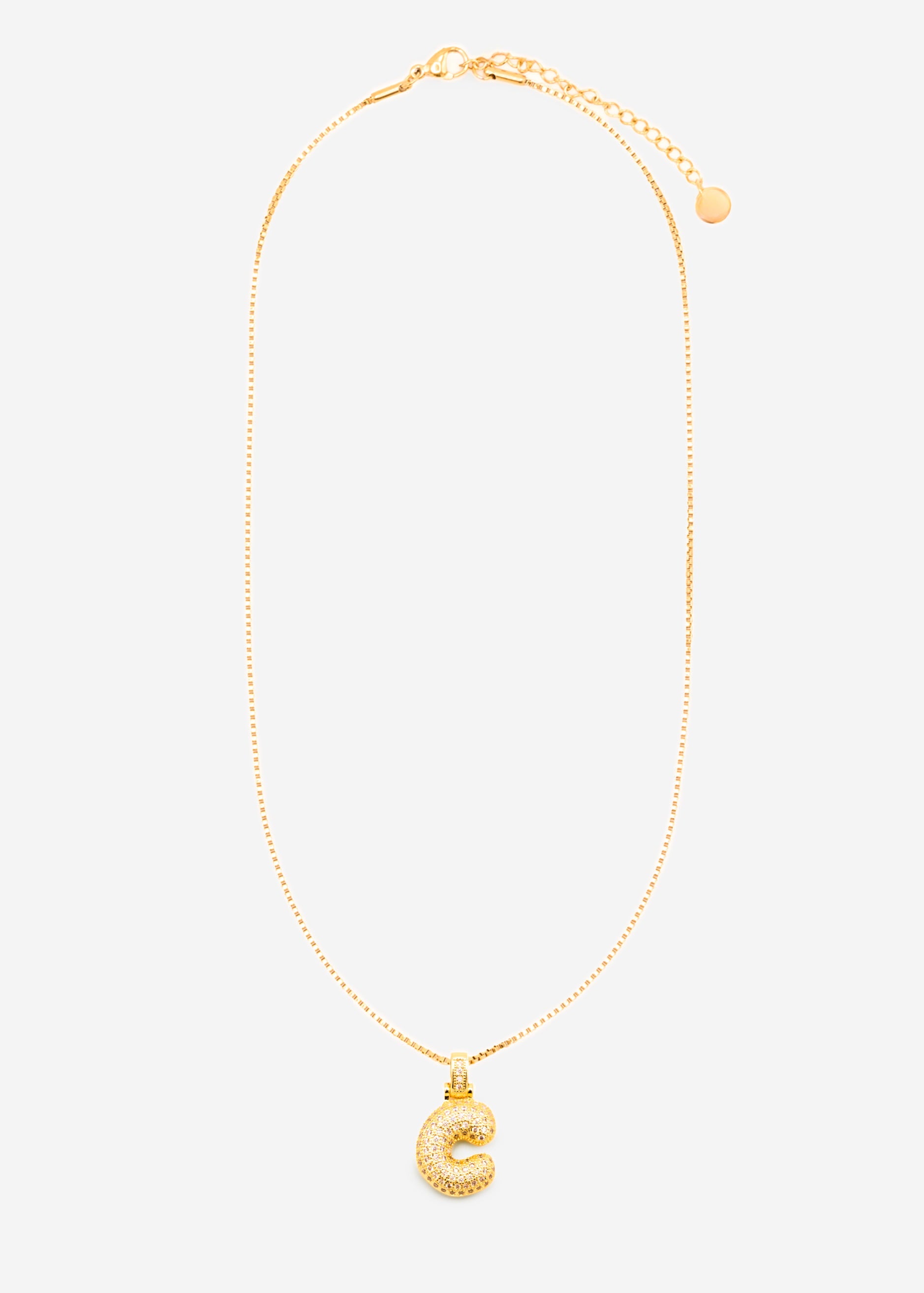 Letter necklace - C - gold