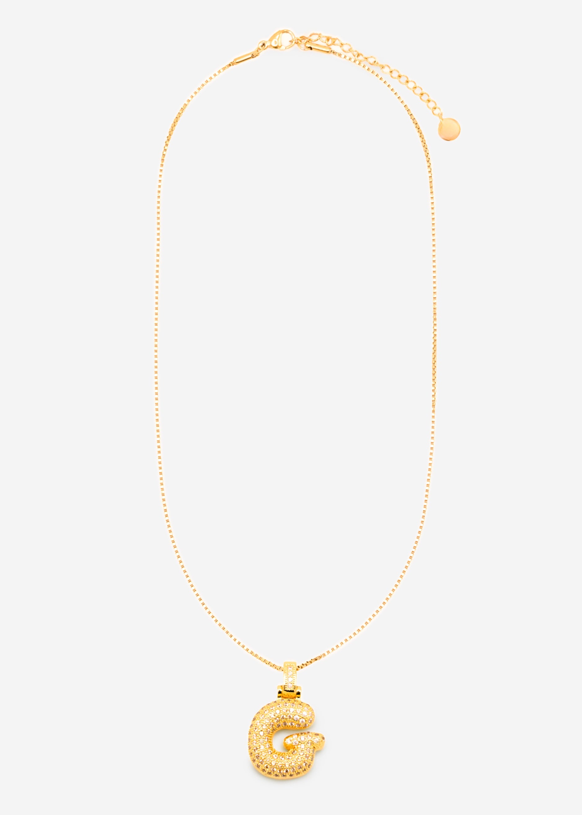 Letter necklace - G - gold
