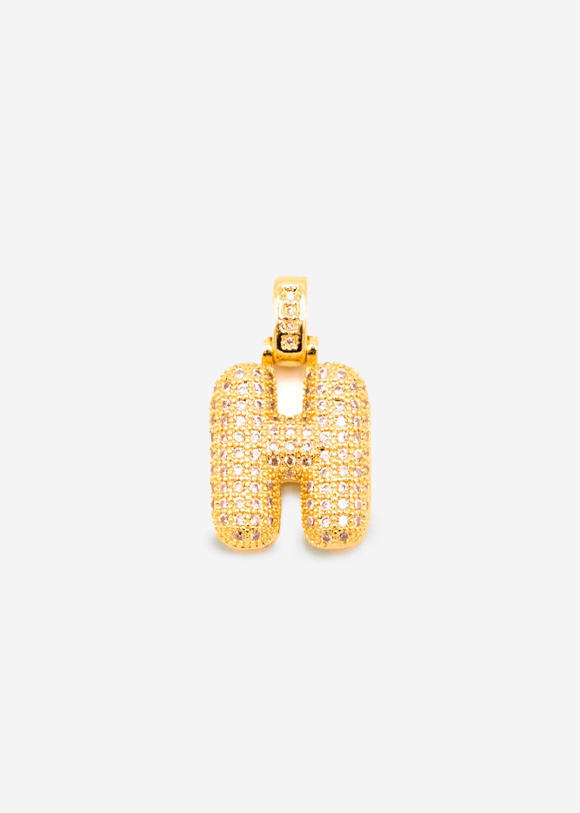 Letter necklace - H - gold