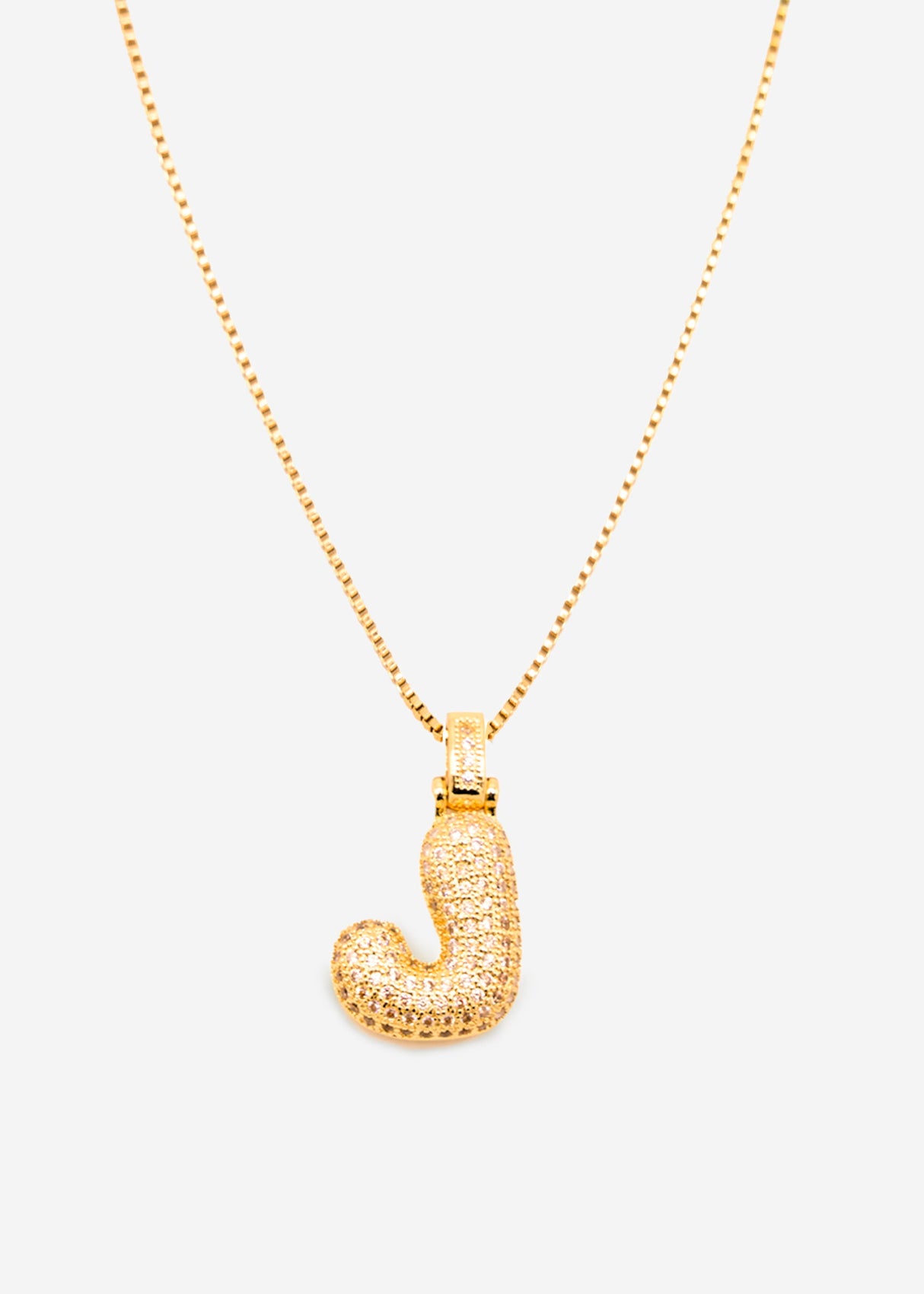 Letter necklace - J - gold