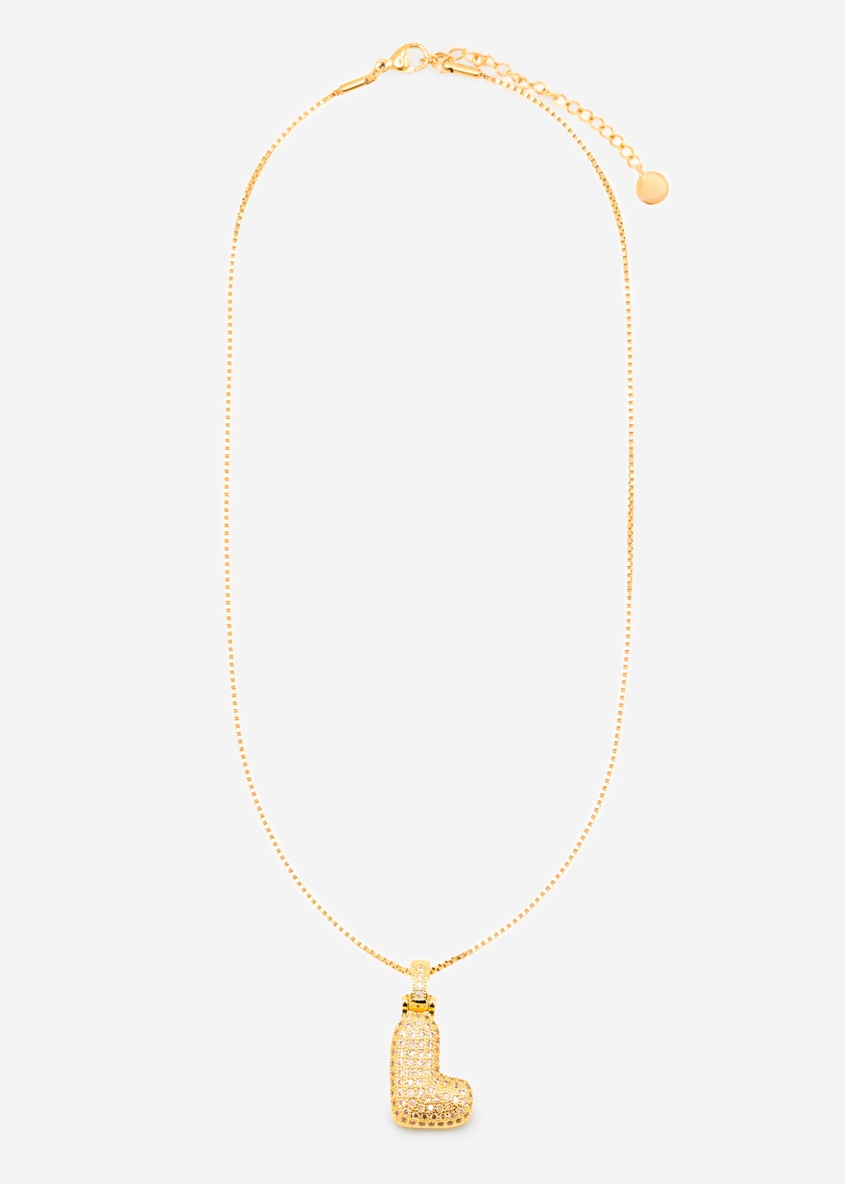 Letter necklace - L - gold