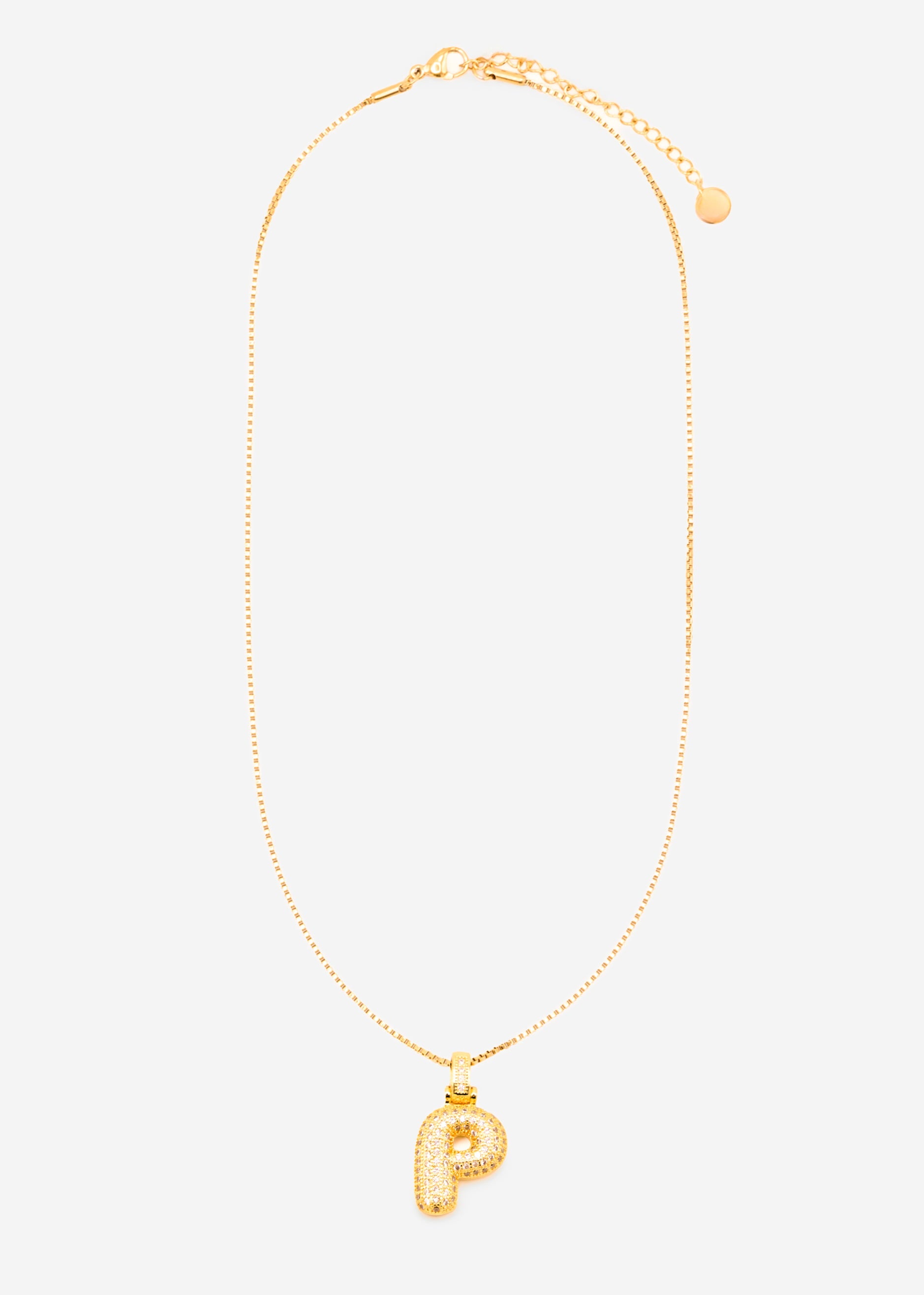 Letter necklace - P - gold