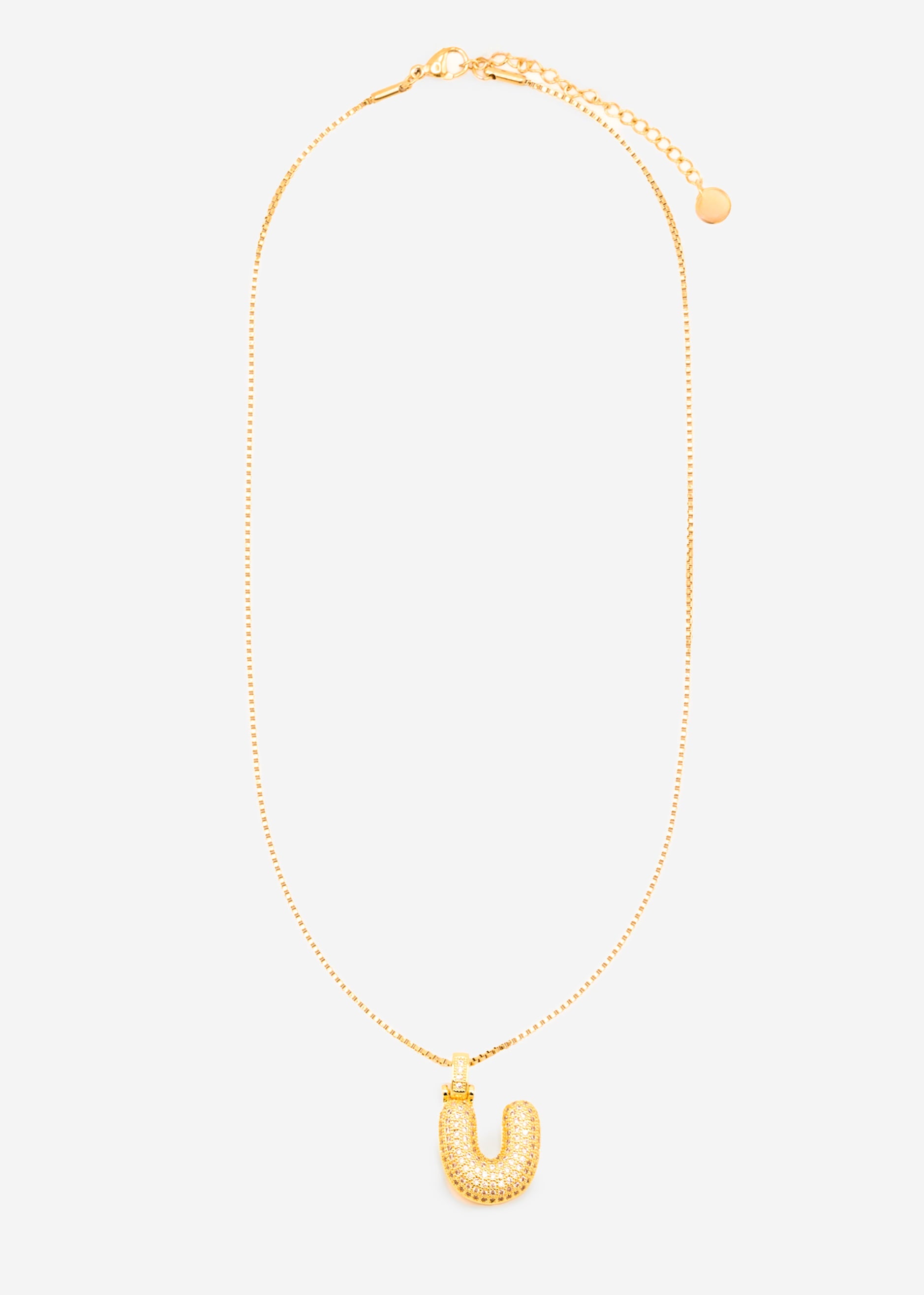Buchstaben Kette - U - gold