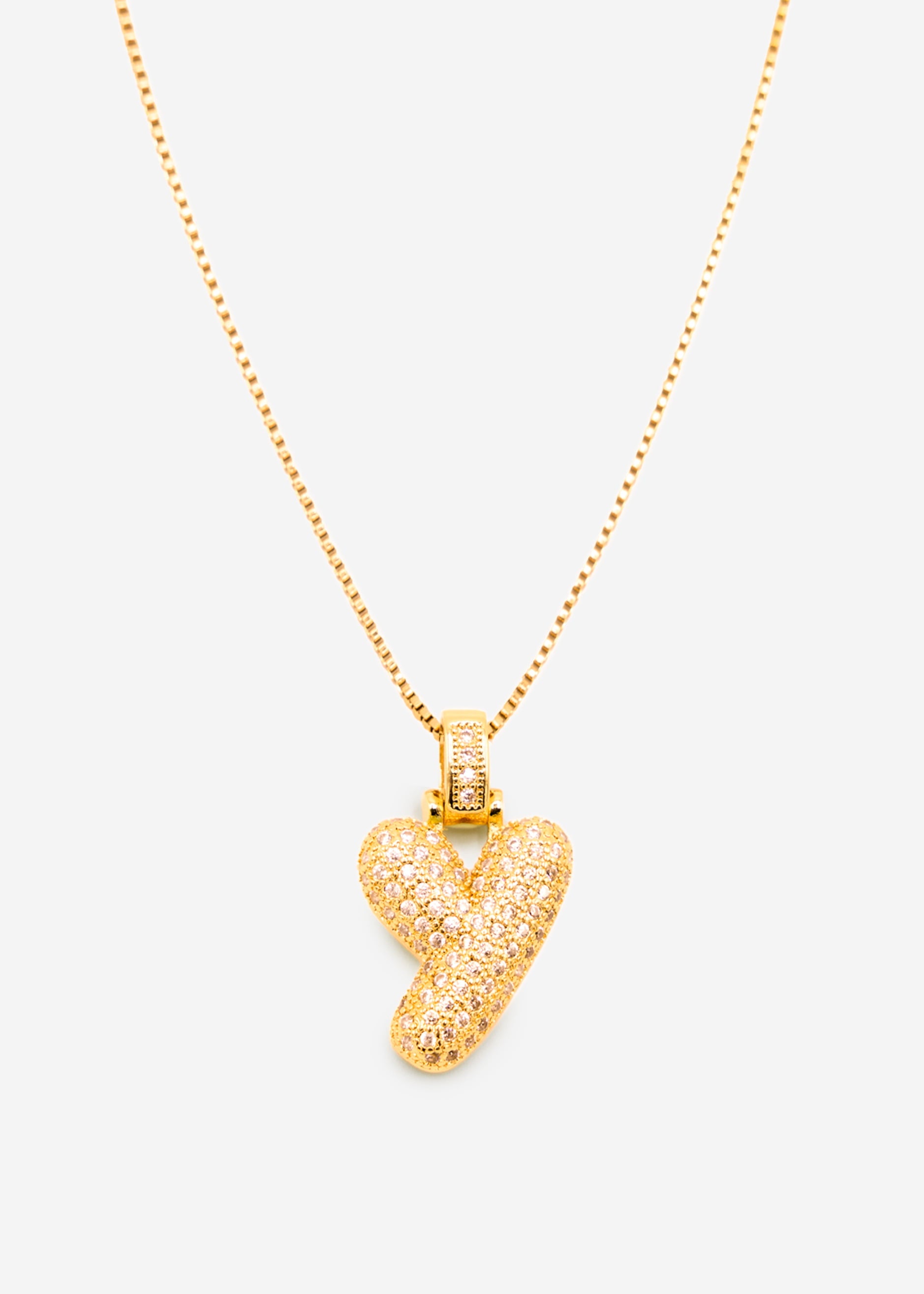 Letter necklace - Y - gold