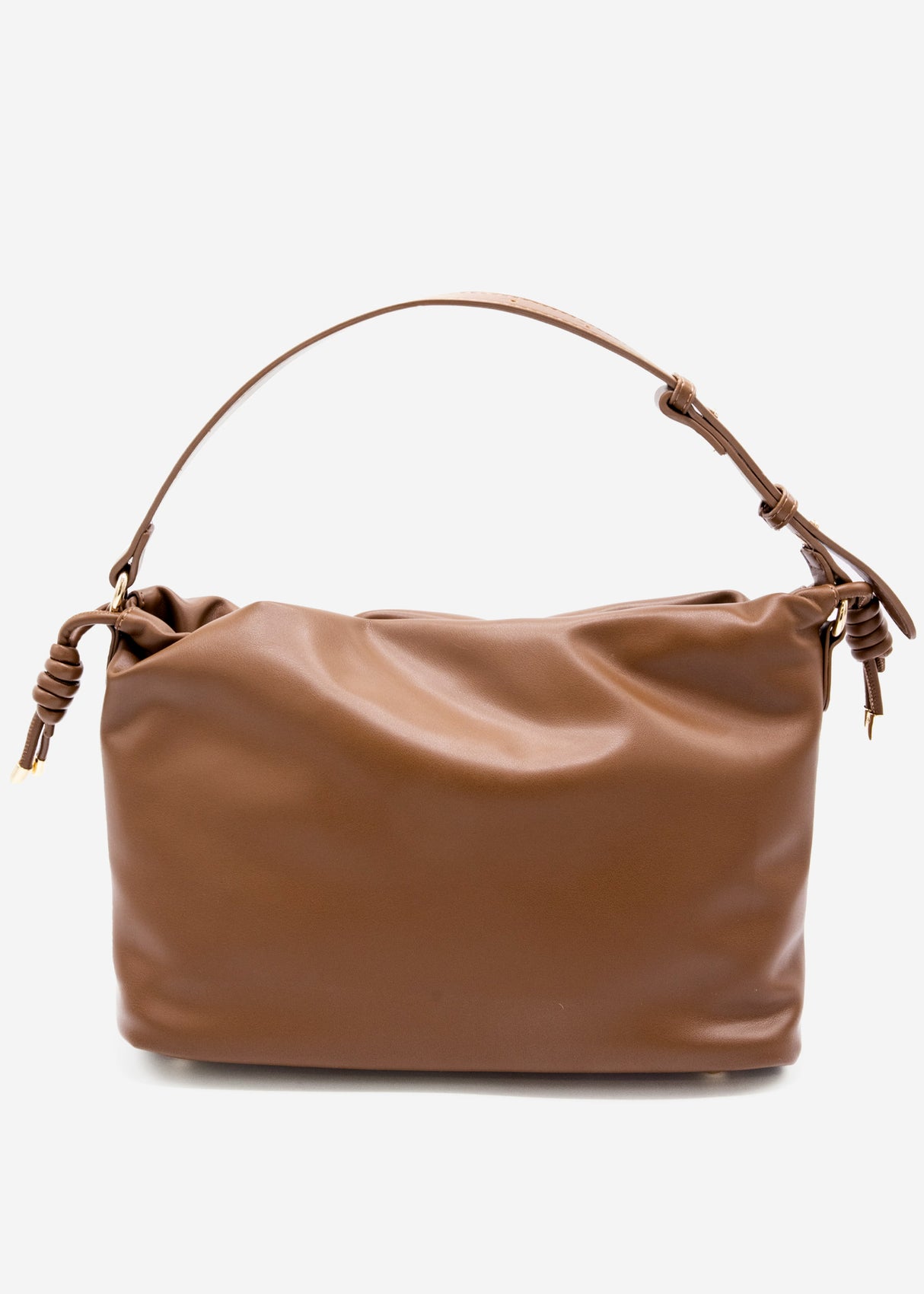 Bucket bag made of synthetic leather - brown