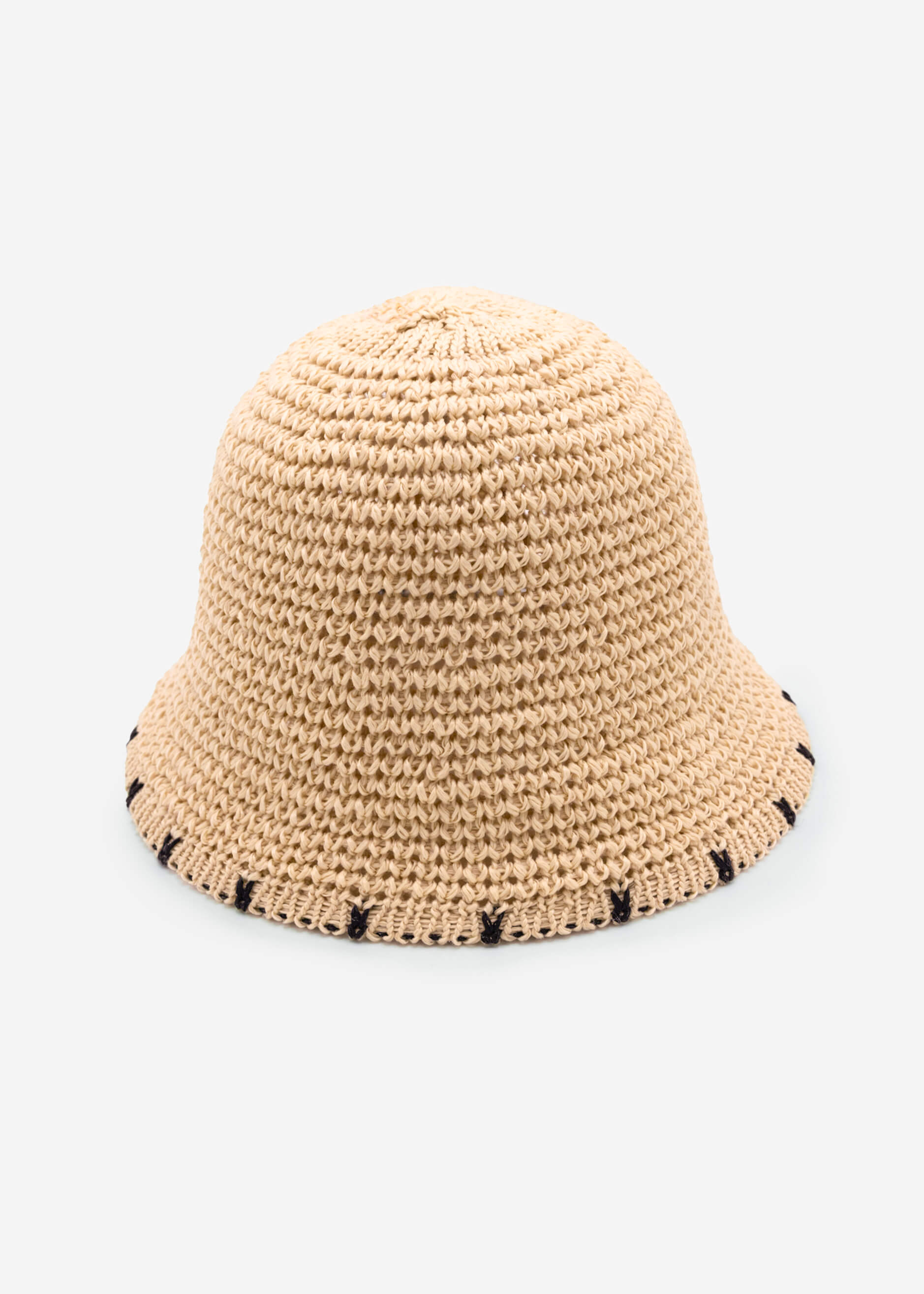 Bucket Hat in Häkeloptik - beige