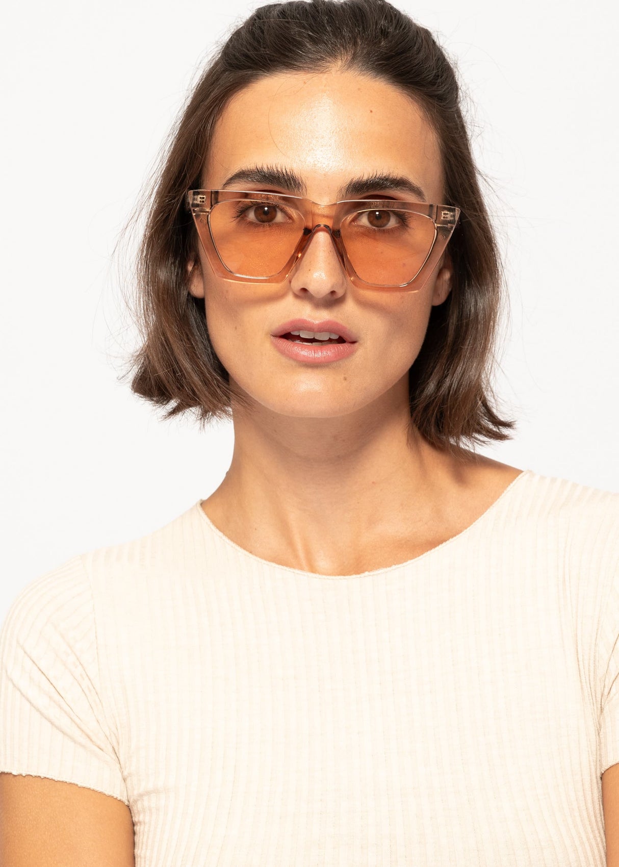 Cat Eye Sunglasses - brown