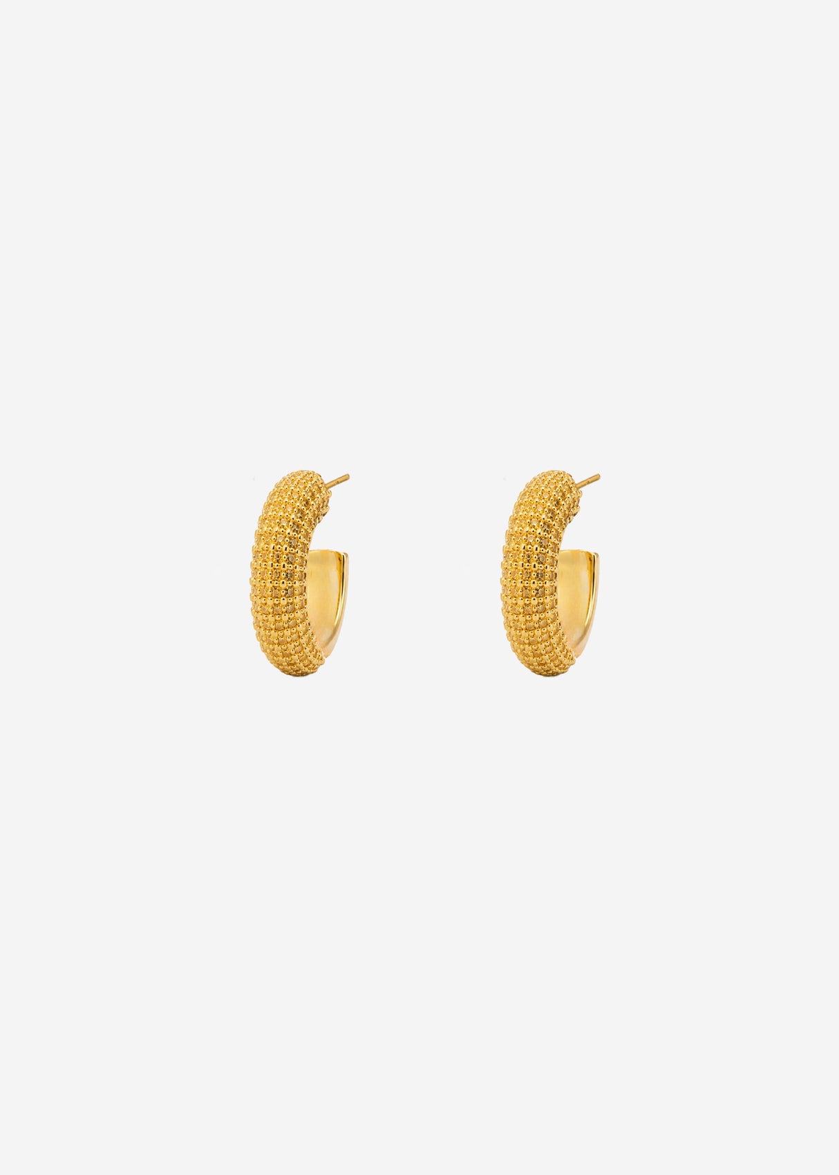 Creolen mit Struktur - gold