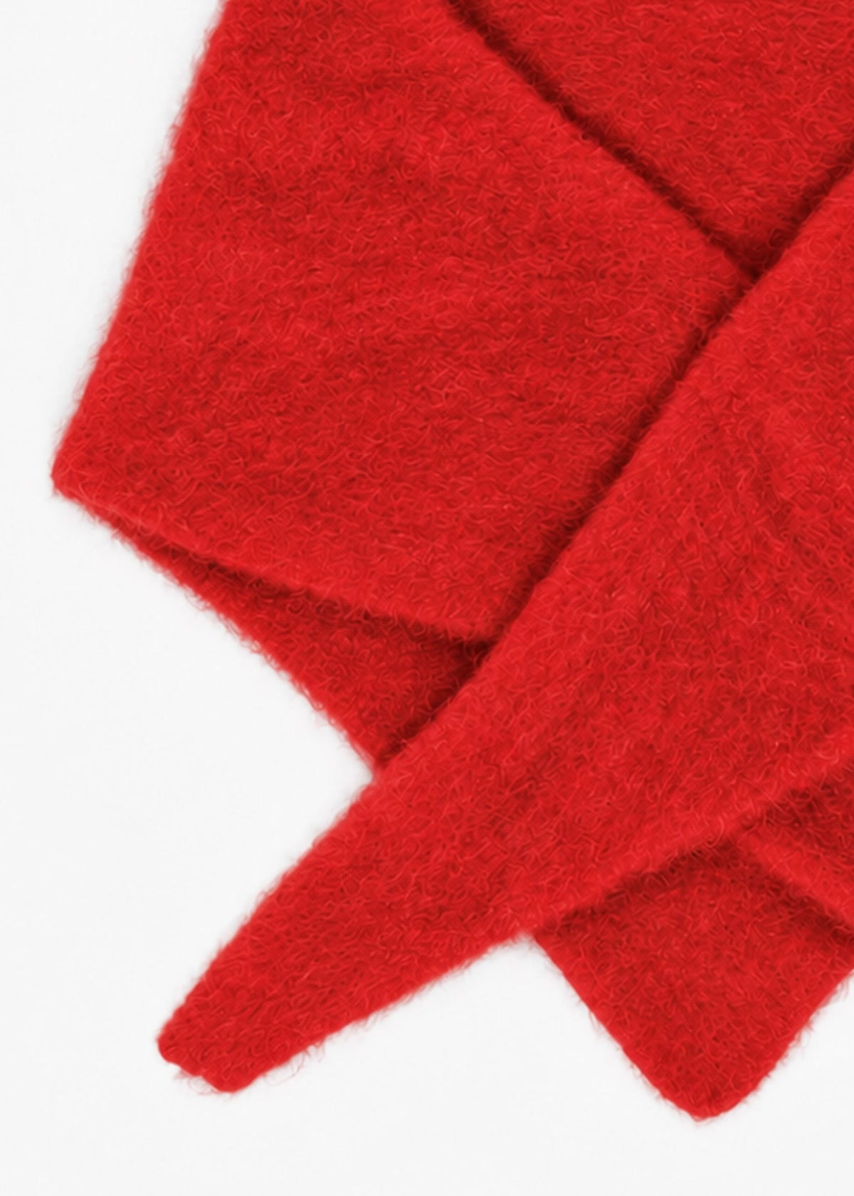 Dreieckiger Strickschal - rot