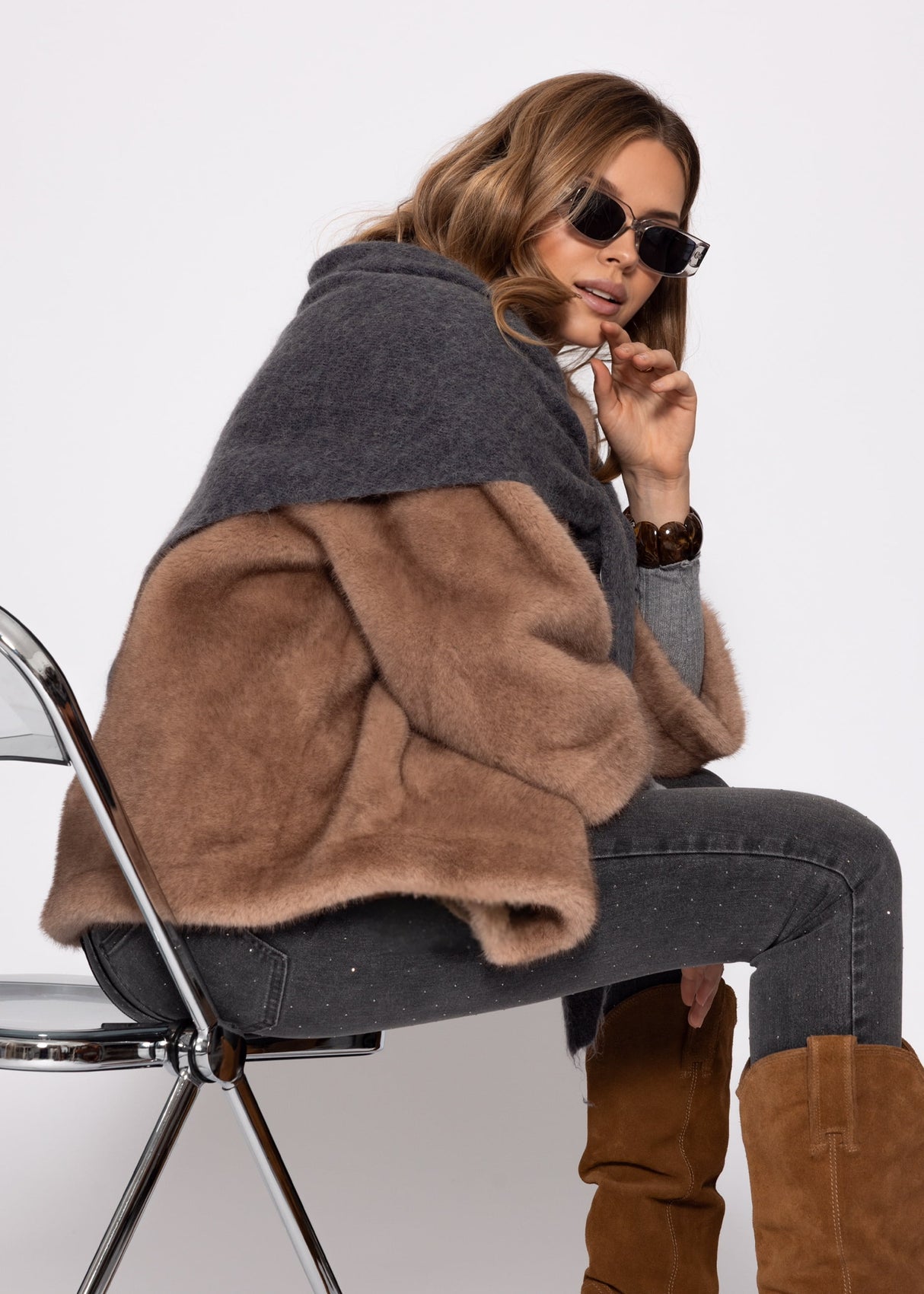 Dreiecksschal - grau