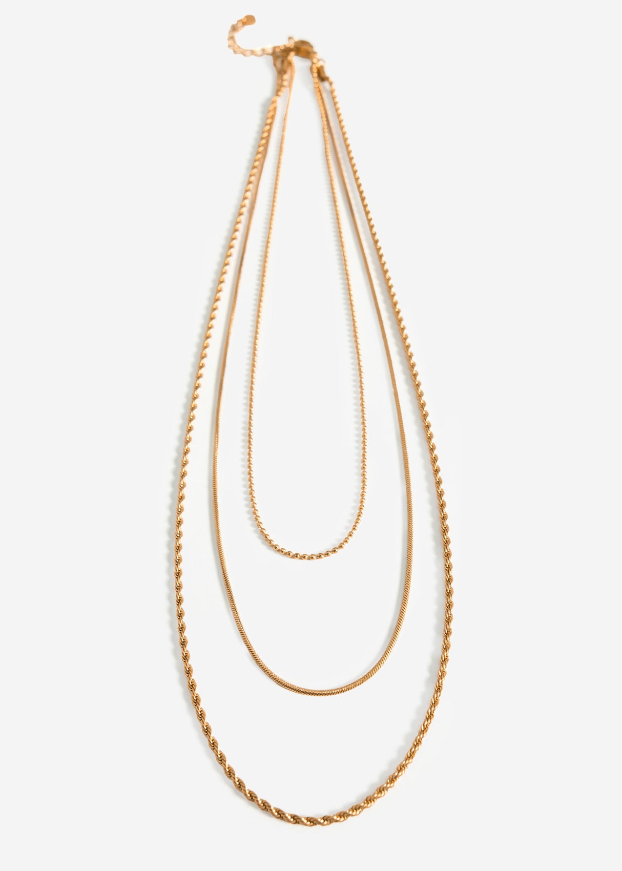 Triple necklace - gold