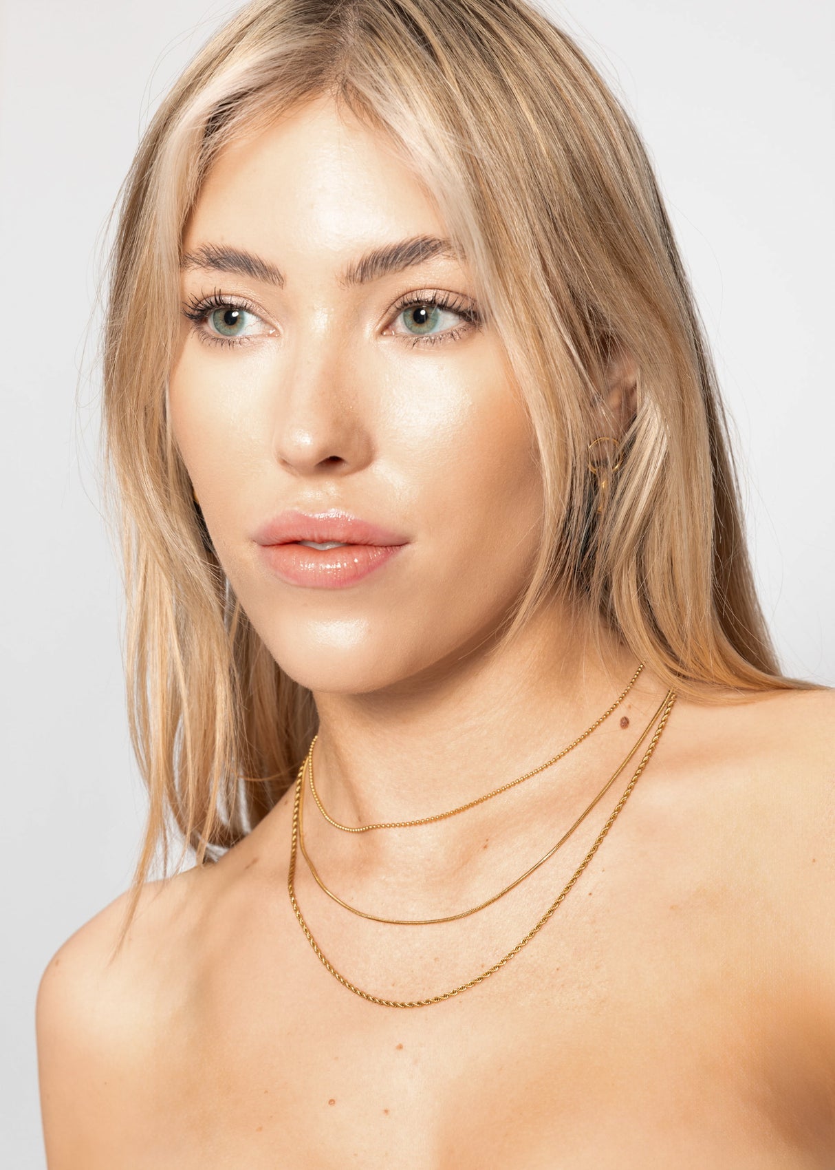 Triple necklace - gold