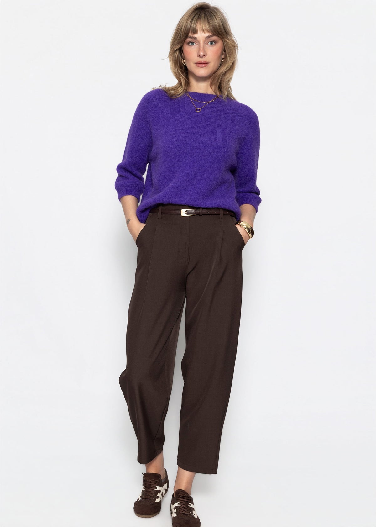 Elegante Karottenhose - braun