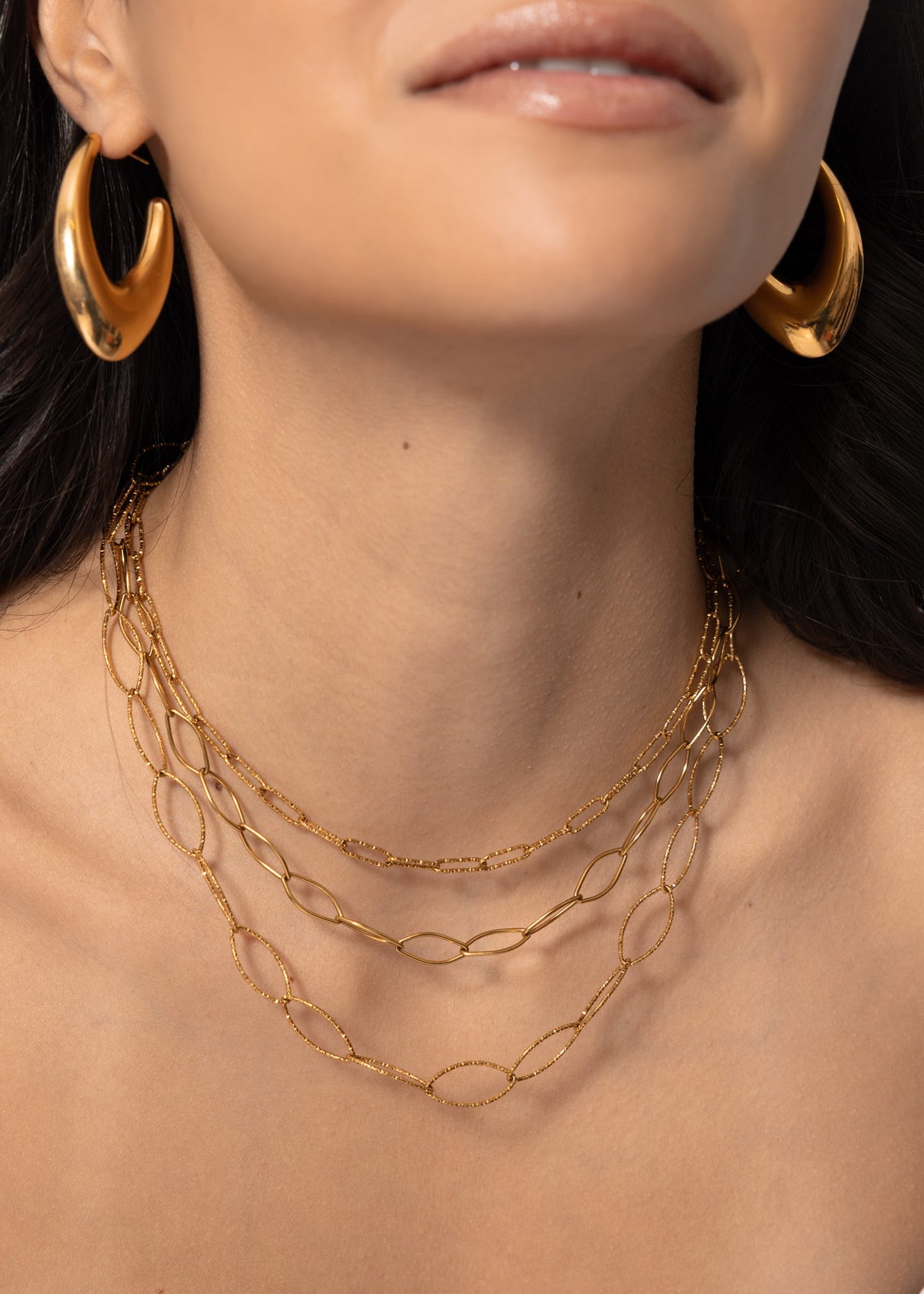 Filigranes Halsketten-Set - gold