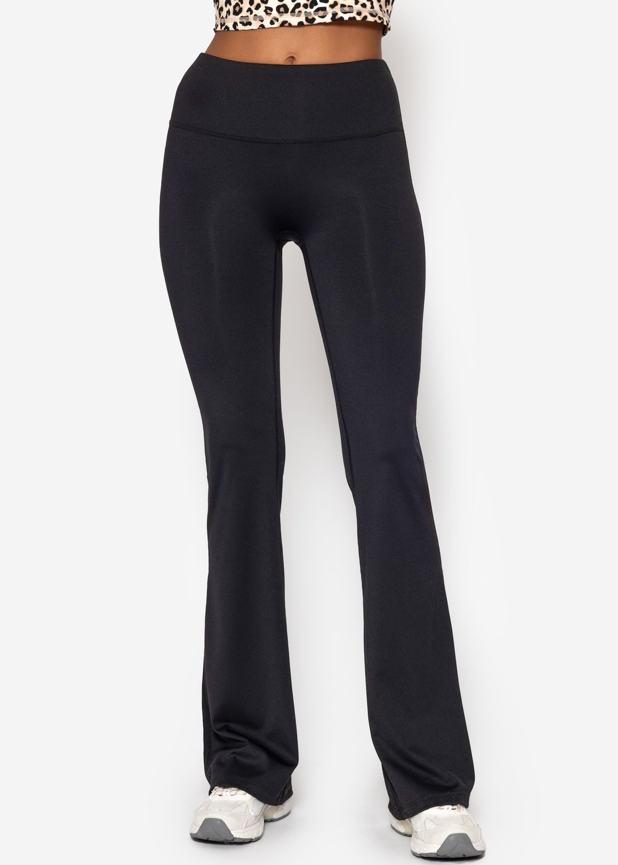 Flare sports leggings - black