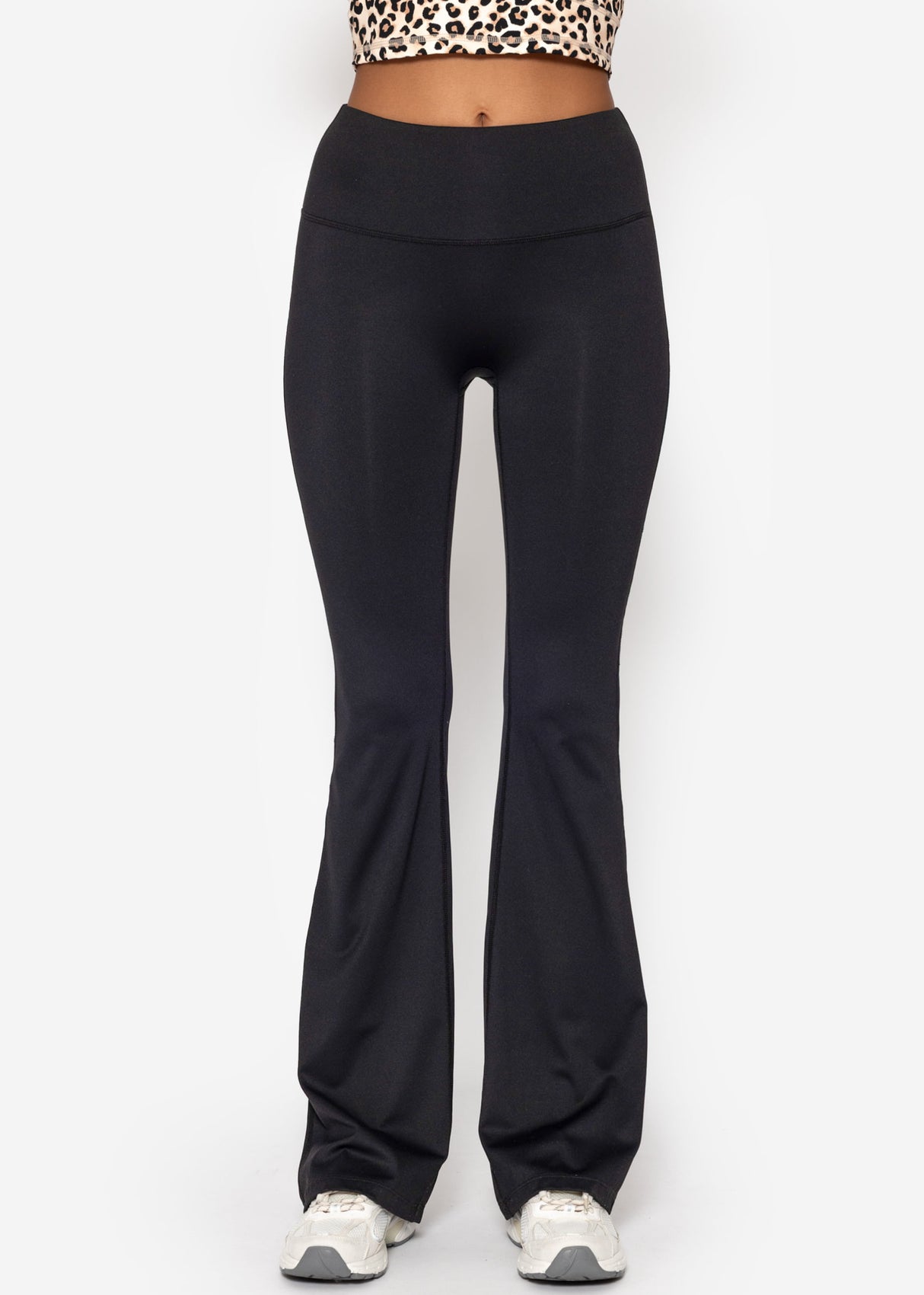 Flare sports leggings - black