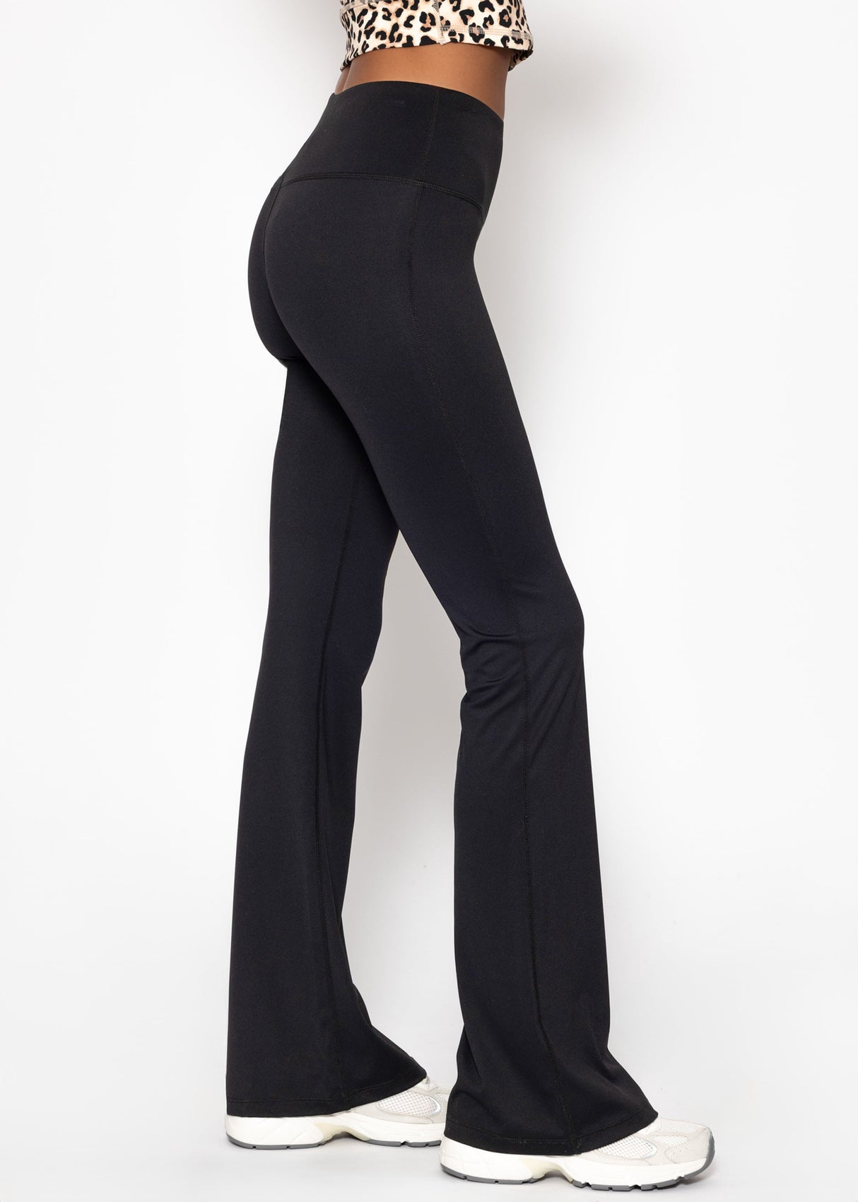 Flare sports leggings - black